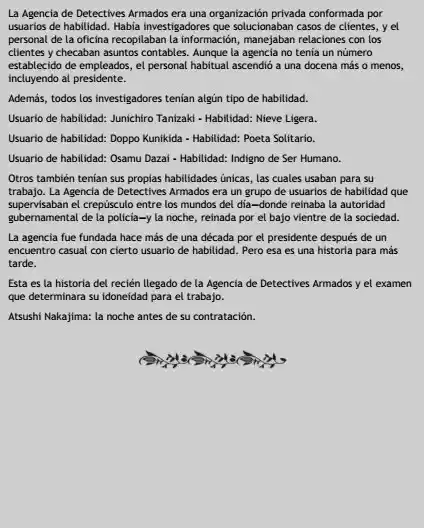 Bungou Stray Dogs: La Historia No Contada De Los Orígenes De La Agencia De Detectives Armados (Novela) - Capítulo  - Página 12 - LectorTMOo