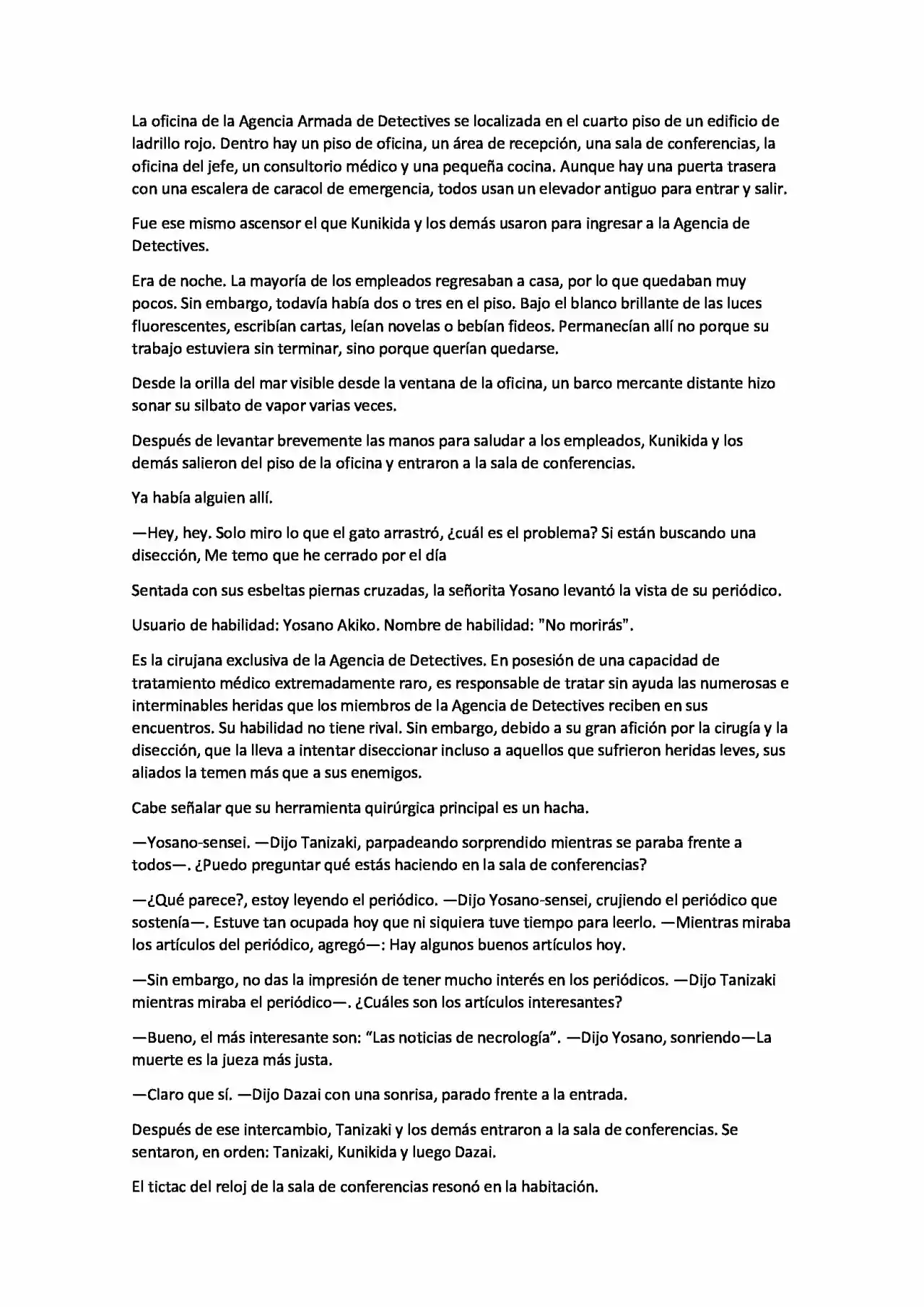 Bungou Stray Dogs: La Historia No Contada De Los Orígenes De La Agencia De Detectives Armados (Novela) - Capítulo 1 - Página 5 - LectorTMOo
