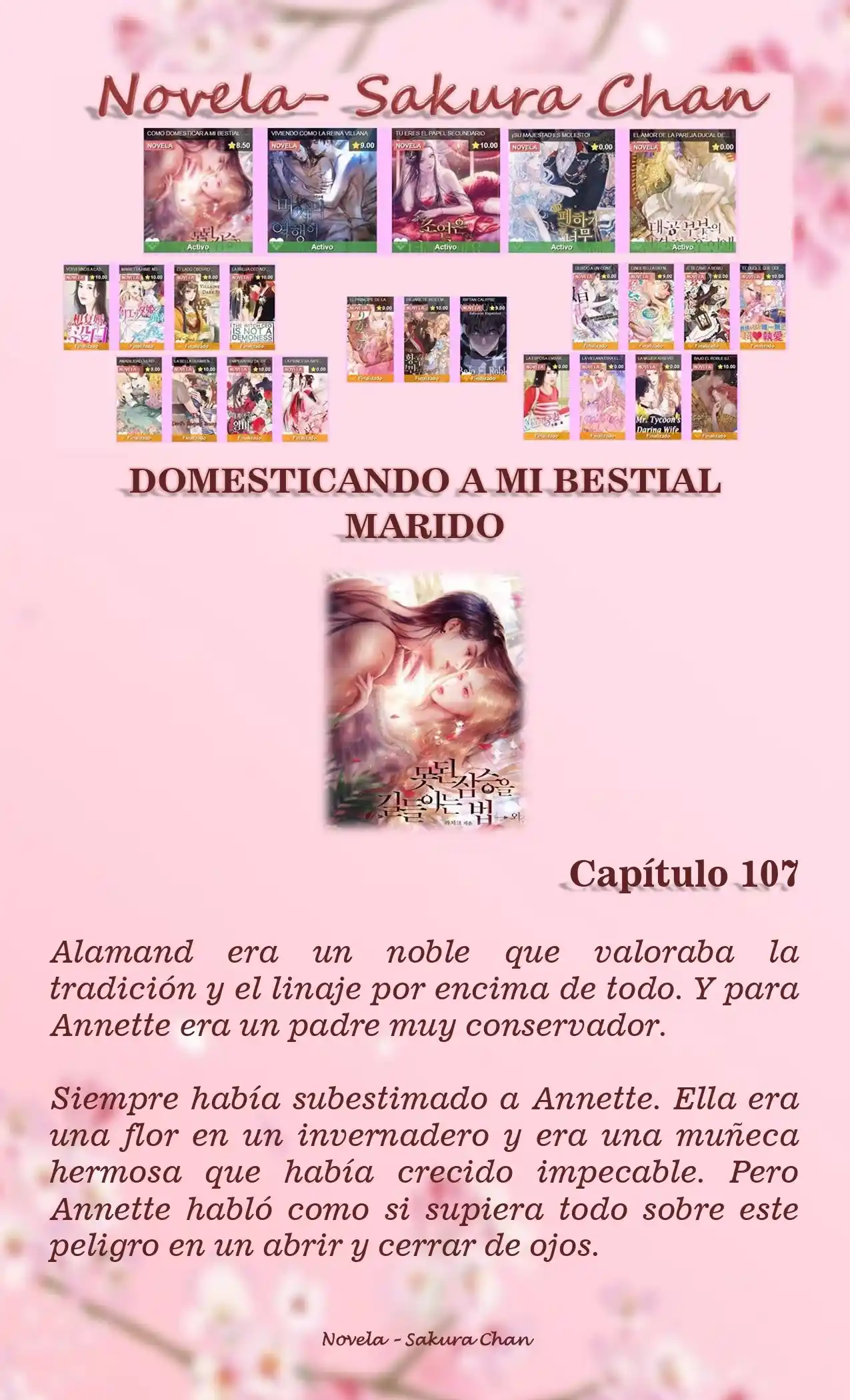 Cómo Domesticar A Mi Bestial Marido (Novela) - Capítulo 107 - Página 1 - LectorTMOo