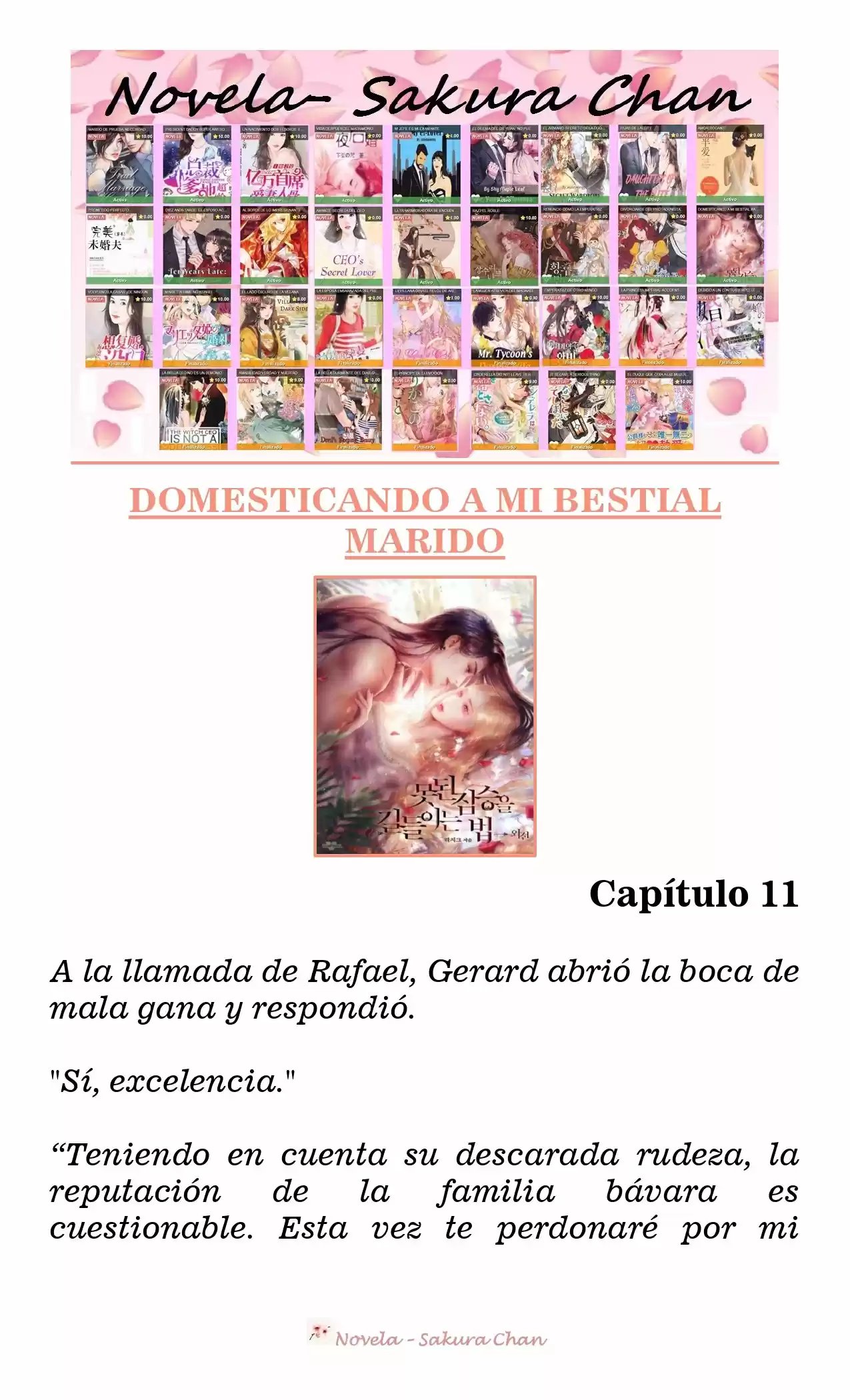 Cómo Domesticar A Mi Bestial Marido (Novela) - Capítulo 11 - Página 1 - LectorTMOo