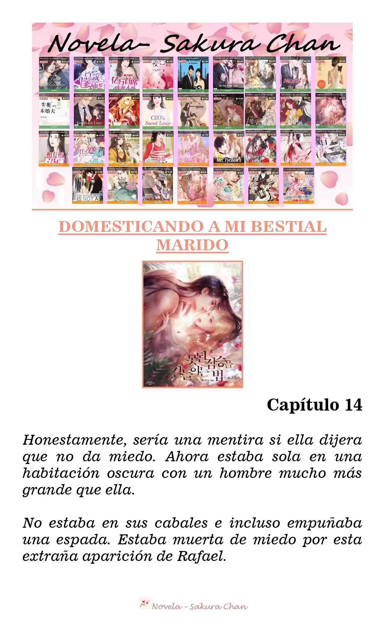 Cómo Domesticar A Mi Bestial Marido (Novela) - Capítulo 14 - Página 1 - LectorTMOo