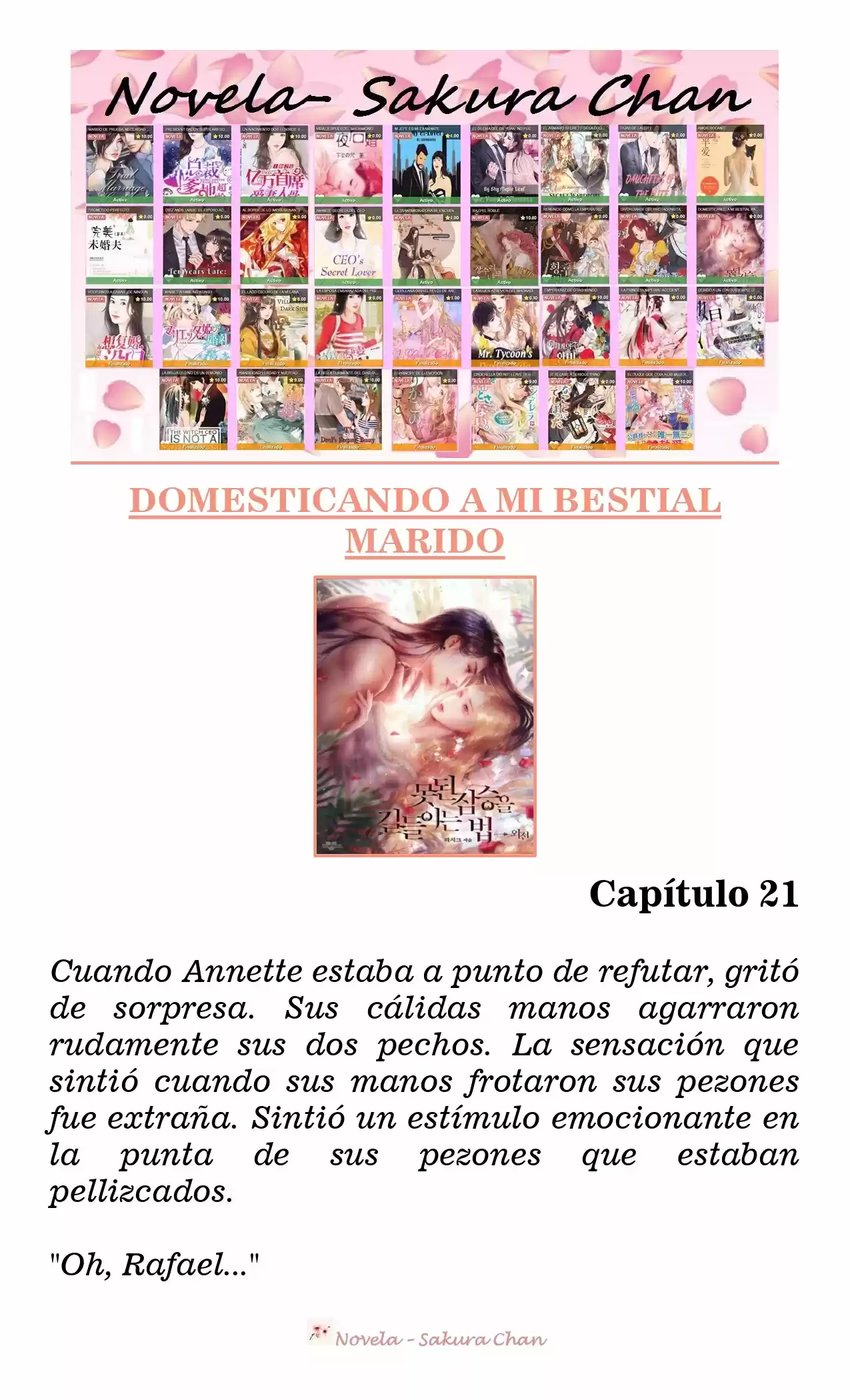 Cómo Domesticar A Mi Bestial Marido (Novela) - Capítulo 21 - Página 1 - LectorTMOo