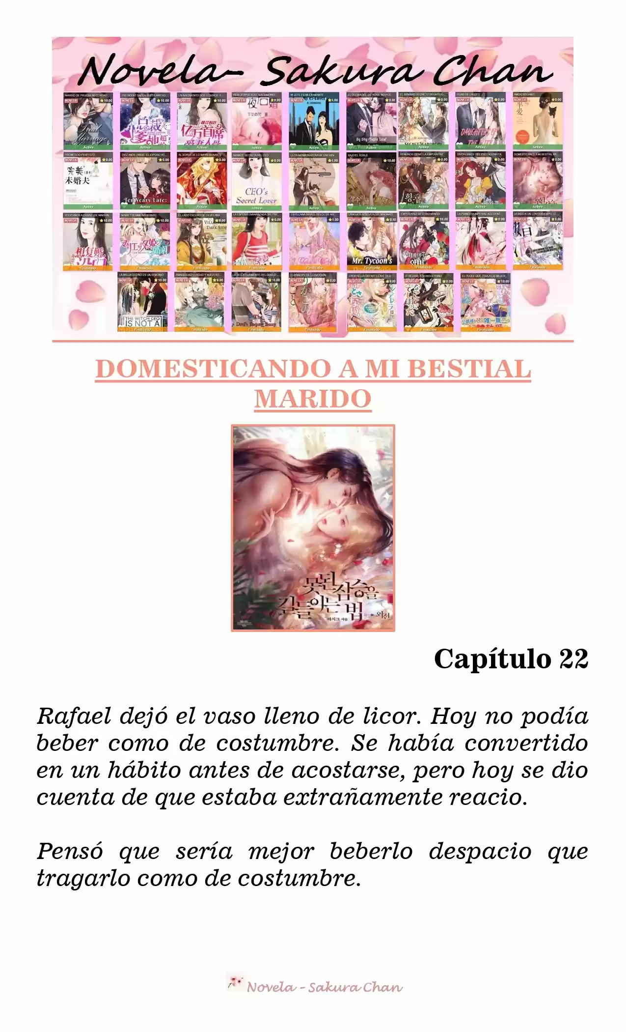 Cómo Domesticar A Mi Bestial Marido (Novela) - Capítulo 22 - Página 1 - LectorTMOo