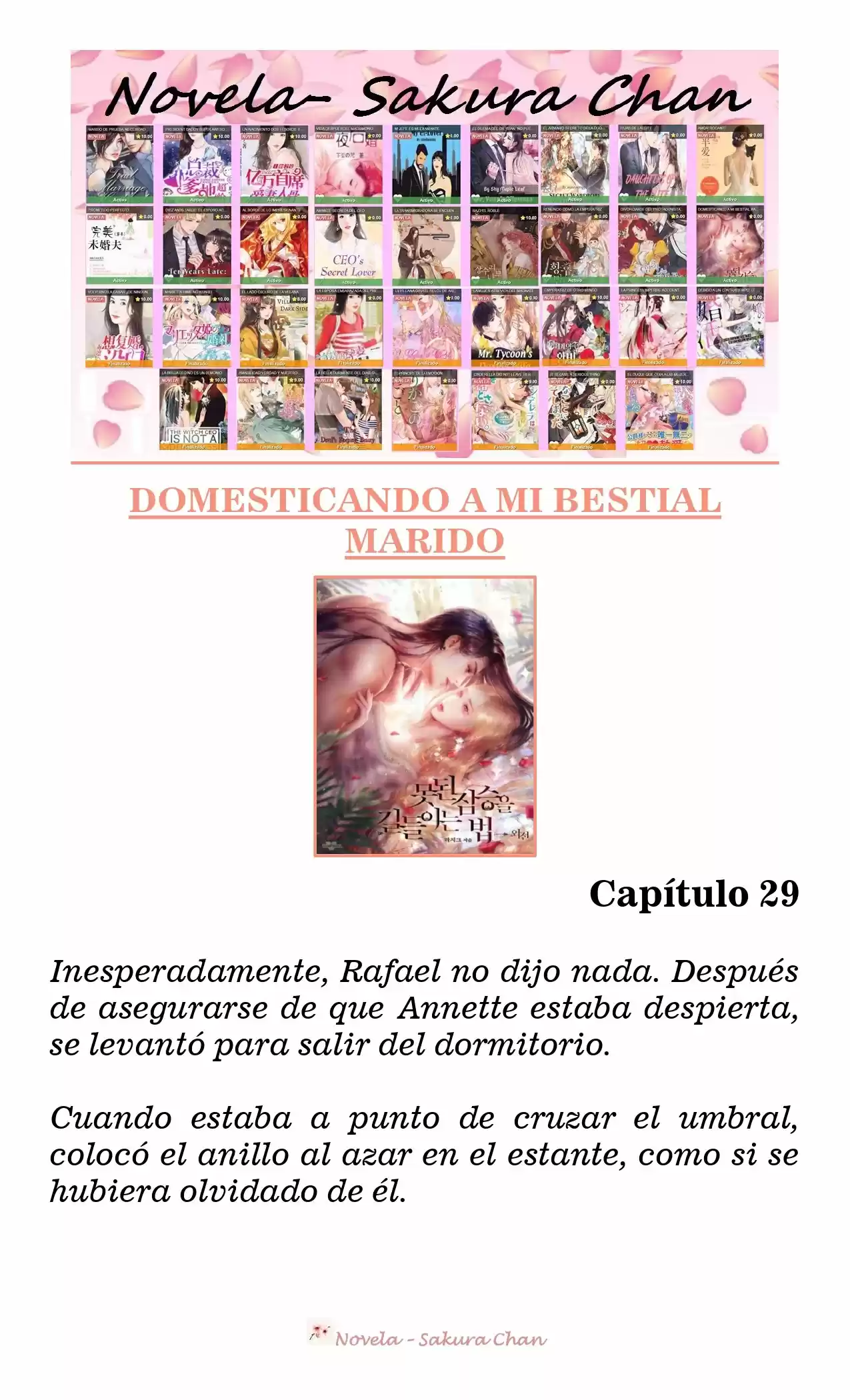 Cómo Domesticar A Mi Bestial Marido (Novela) - Capítulo 29 - Página 1 - LectorTMOo