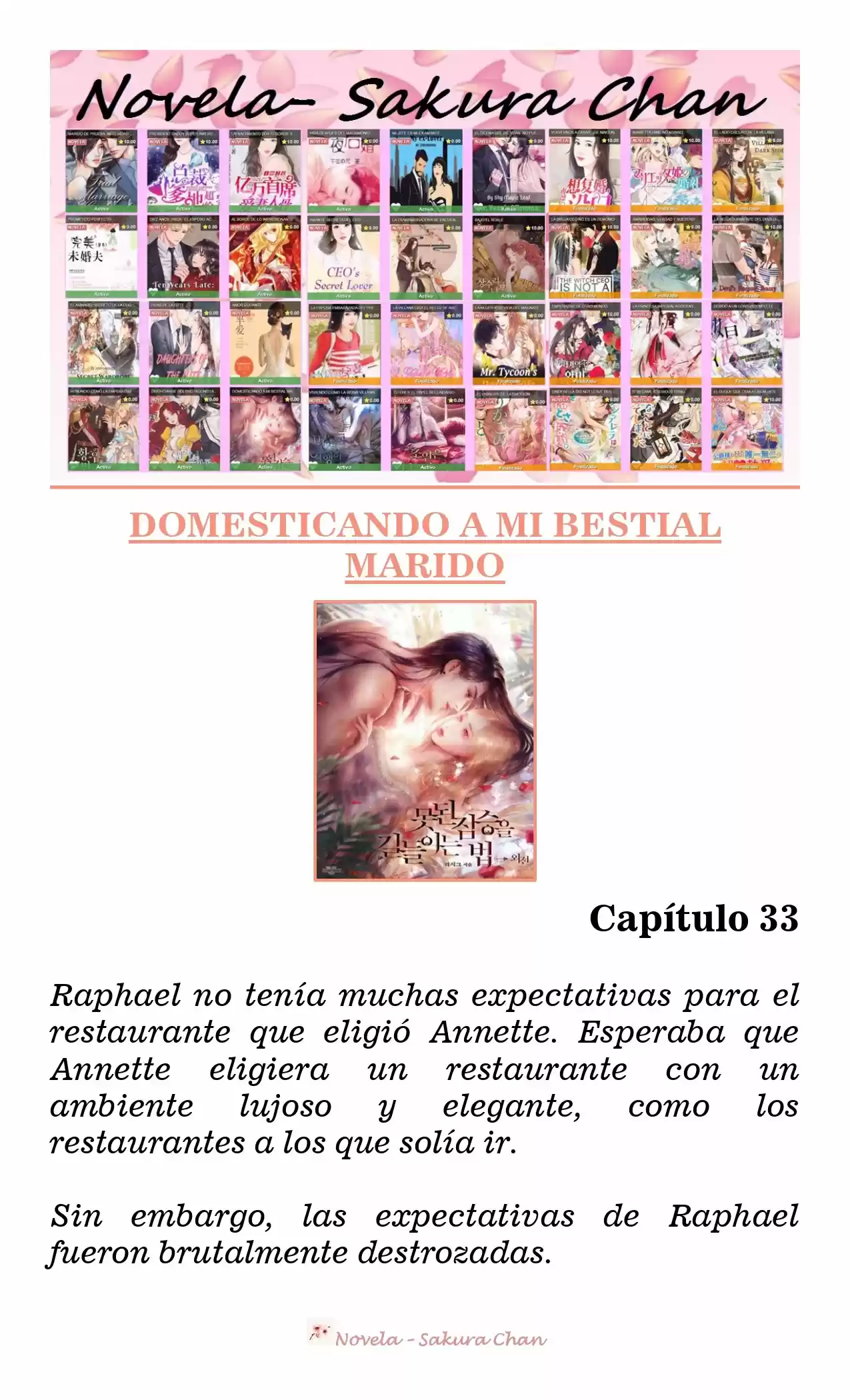 Cómo Domesticar A Mi Bestial Marido (Novela) - Capítulo 33 - Página 1 - LectorTMOo