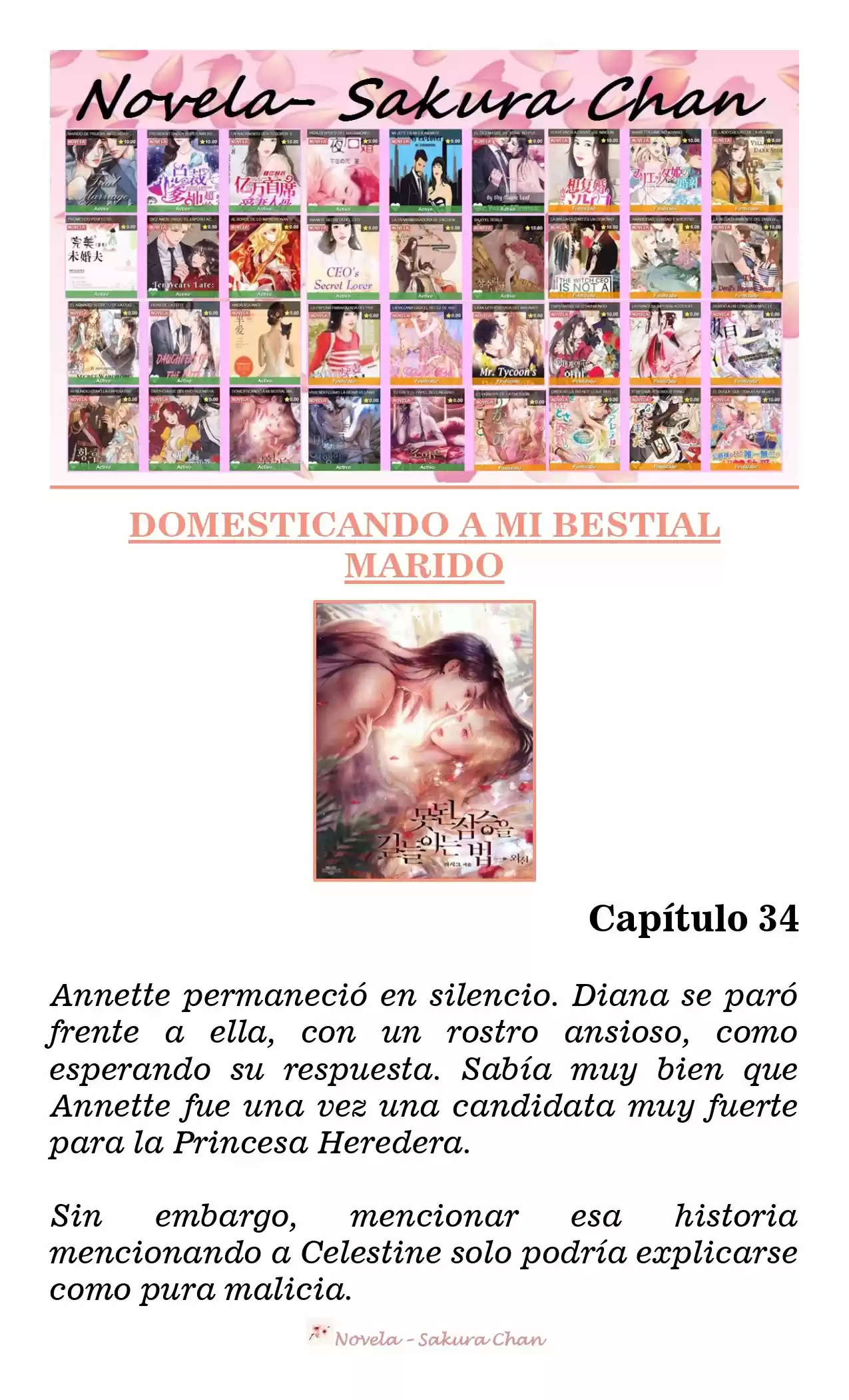 Cómo Domesticar A Mi Bestial Marido (Novela) - Capítulo 34 - Página 1 - LectorTMOo