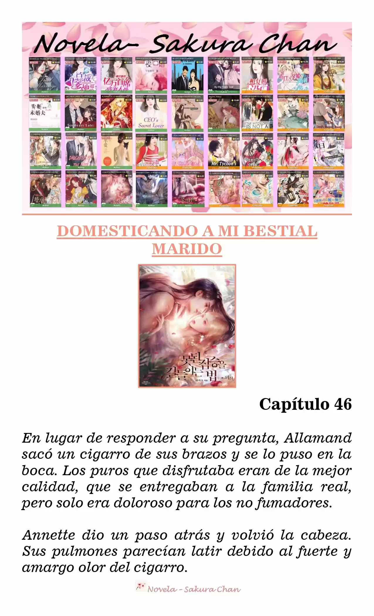 Cómo Domesticar A Mi Bestial Marido (Novela) - Capítulo 46 - Página 1 - LectorTMOo