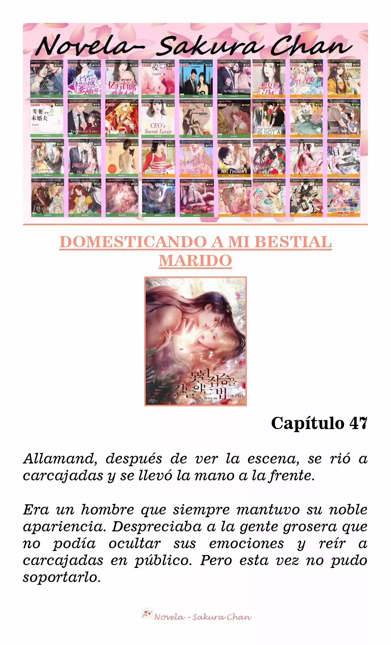Cómo Domesticar A Mi Bestial Marido (Novela) - Capítulo 47 - Página 1 - LectorTMOo