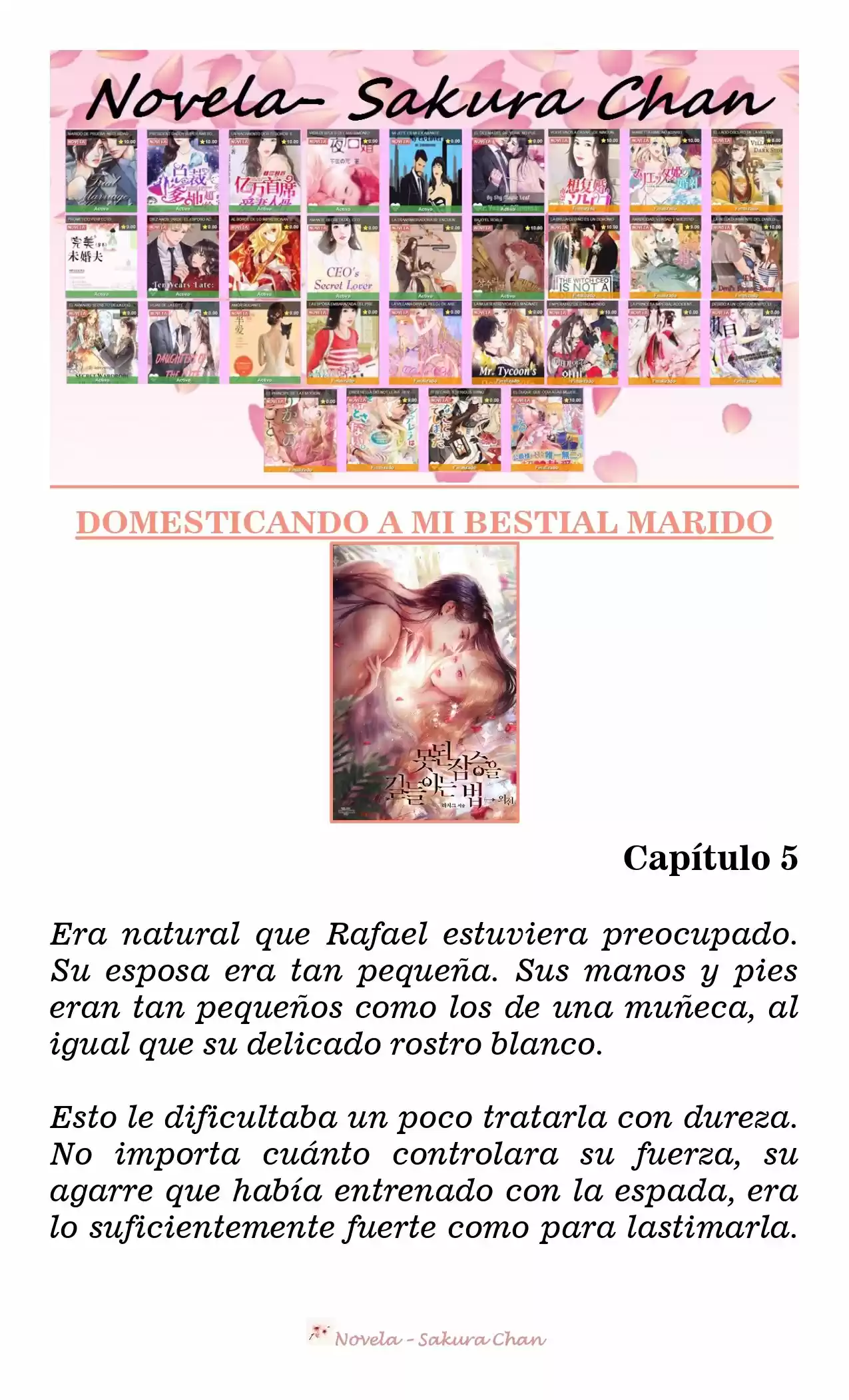 Cómo Domesticar A Mi Bestial Marido (Novela) - Capítulo 5 - Página 1 - LectorTMOo