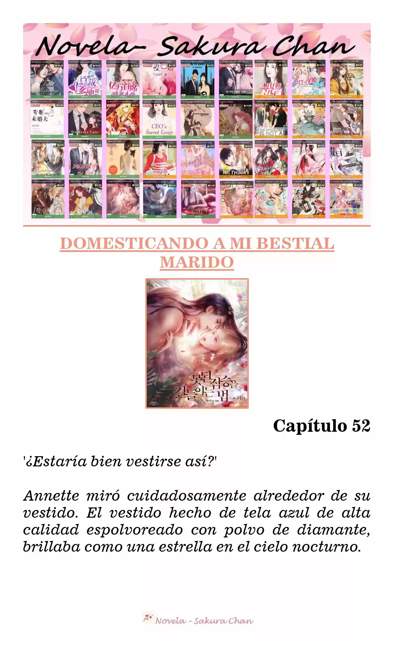 Cómo Domesticar A Mi Bestial Marido (Novela) - Capítulo 52 - Página 1 - LectorTMOo