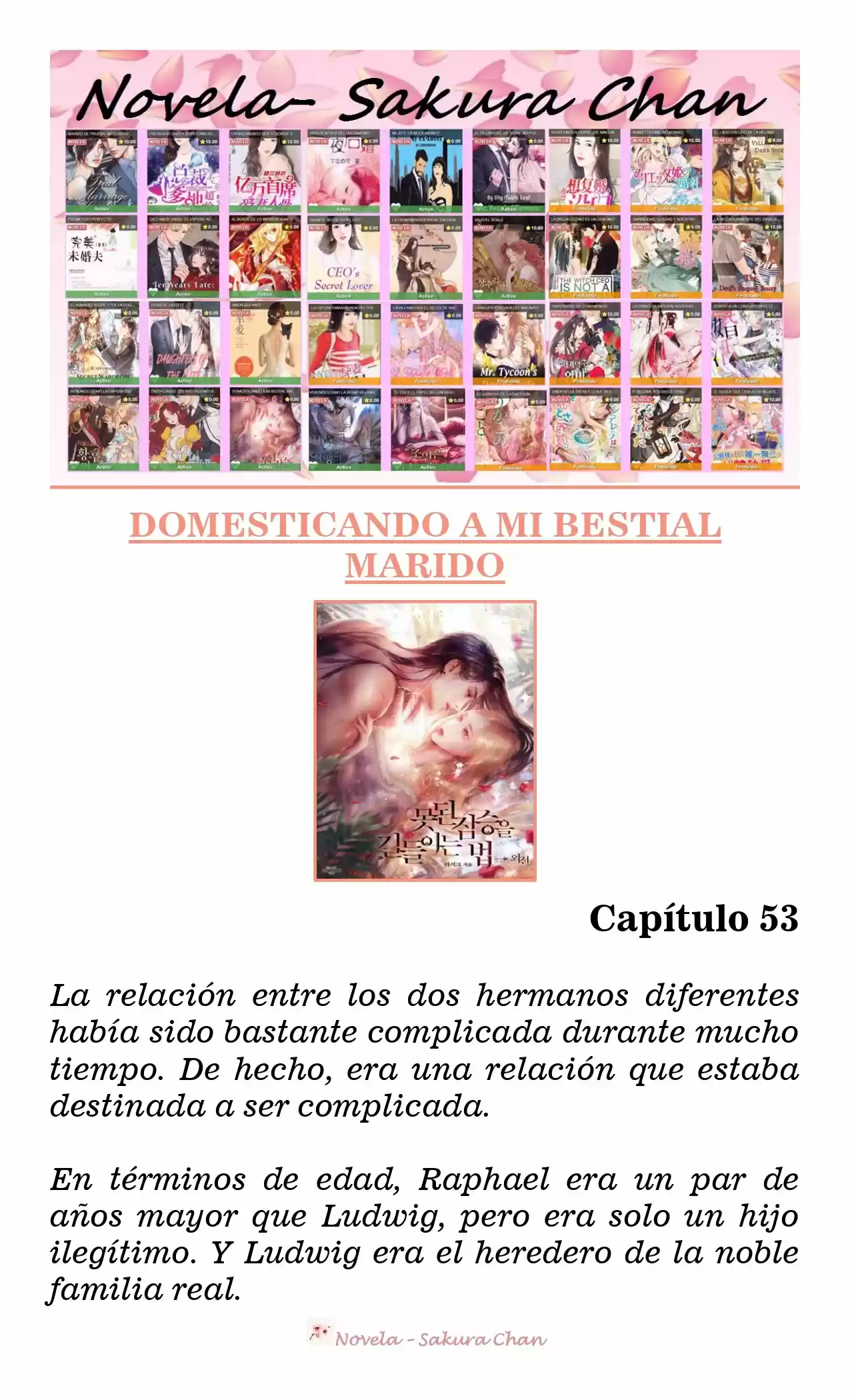 Cómo Domesticar A Mi Bestial Marido (Novela) - Capítulo 53 - Página 1 - LectorTMOo