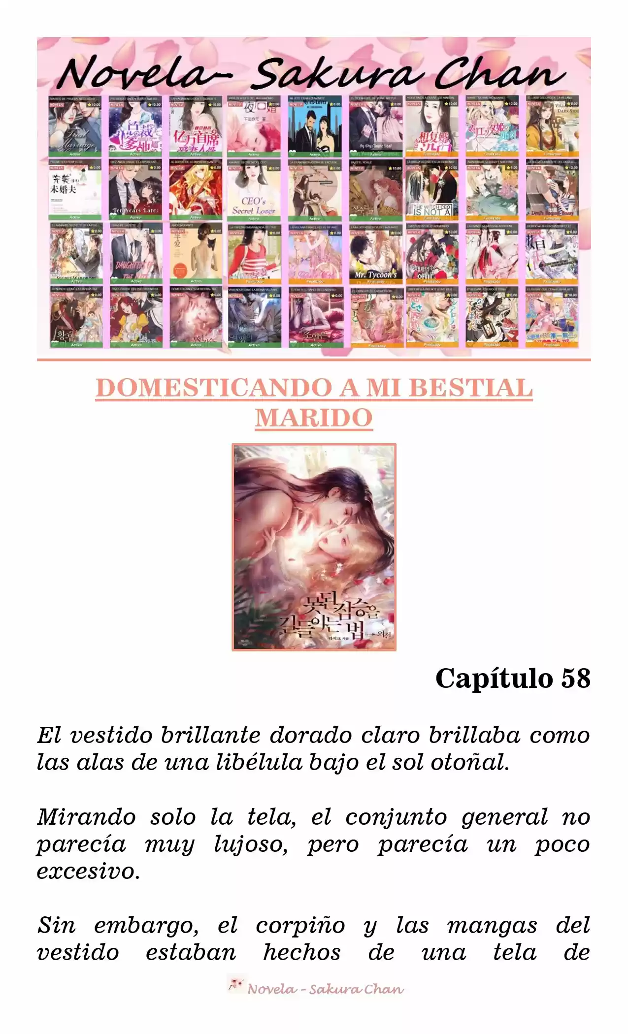 Cómo Domesticar A Mi Bestial Marido (Novela) - Capítulo 58 - Página 1 - LectorTMOo
