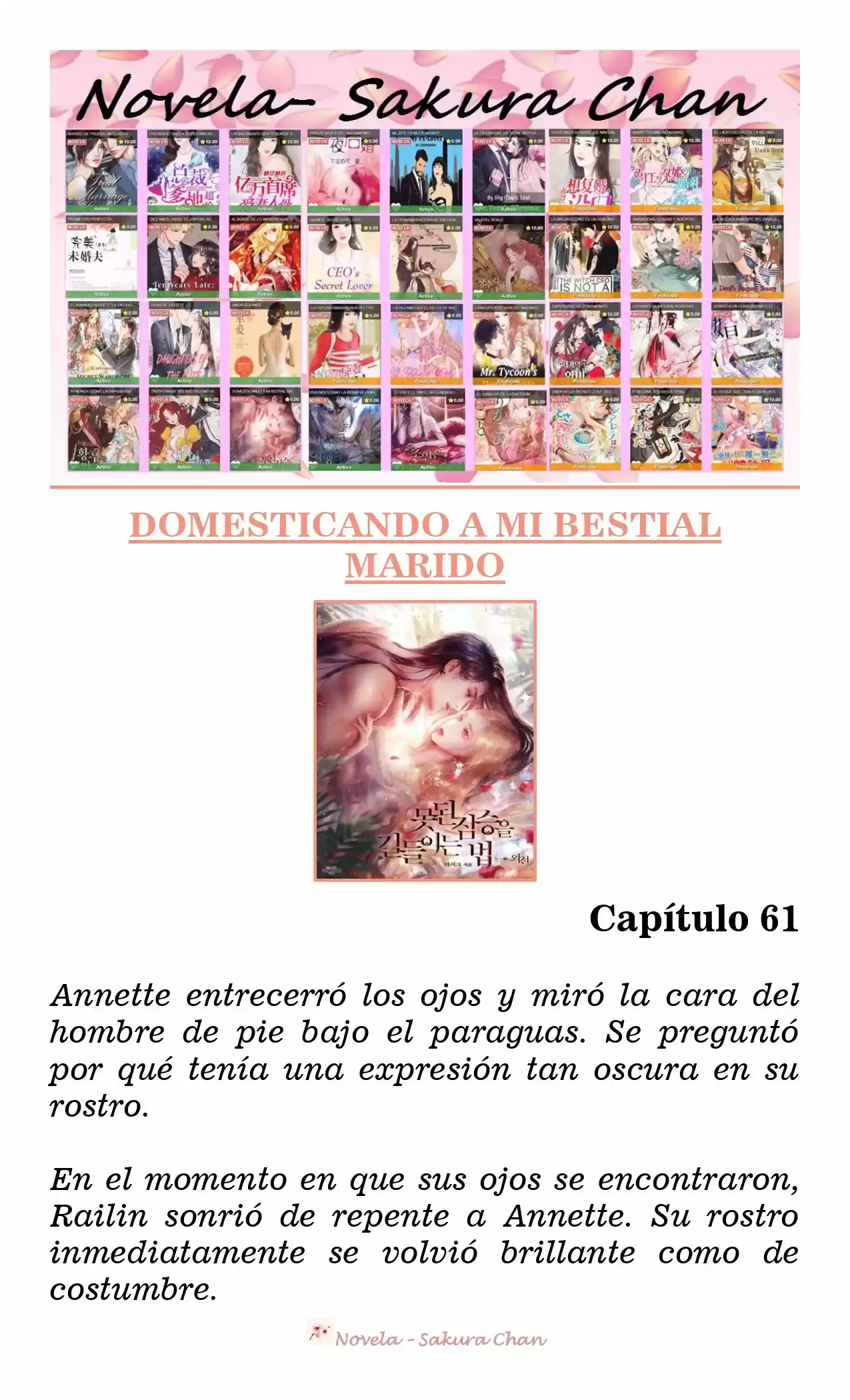 Cómo Domesticar A Mi Bestial Marido (Novela) - Capítulo 61 - Página 1 - LectorTMOo