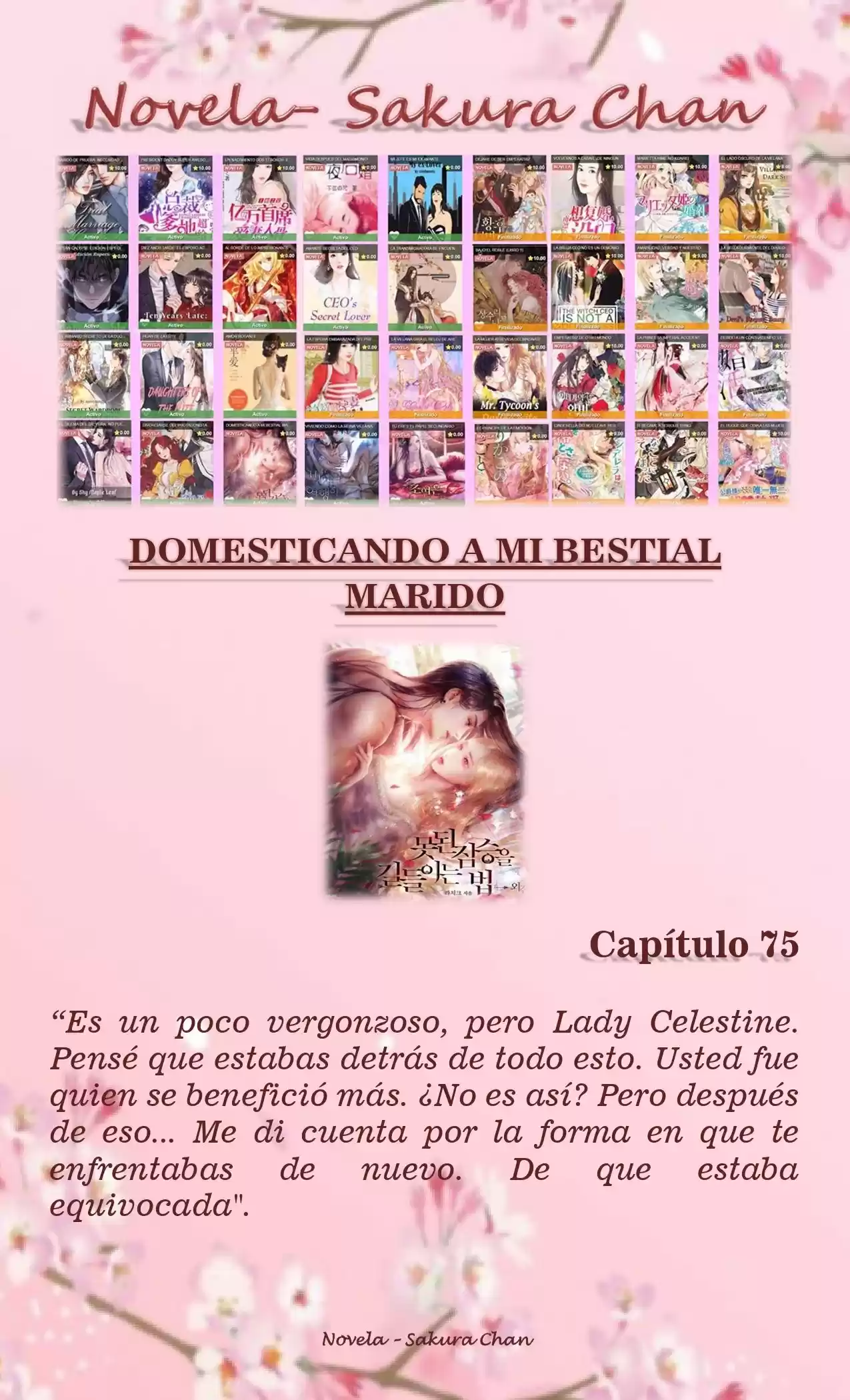 Cómo Domesticar A Mi Bestial Marido (Novela) - Capítulo 75 - Página 1 - LectorTMOo