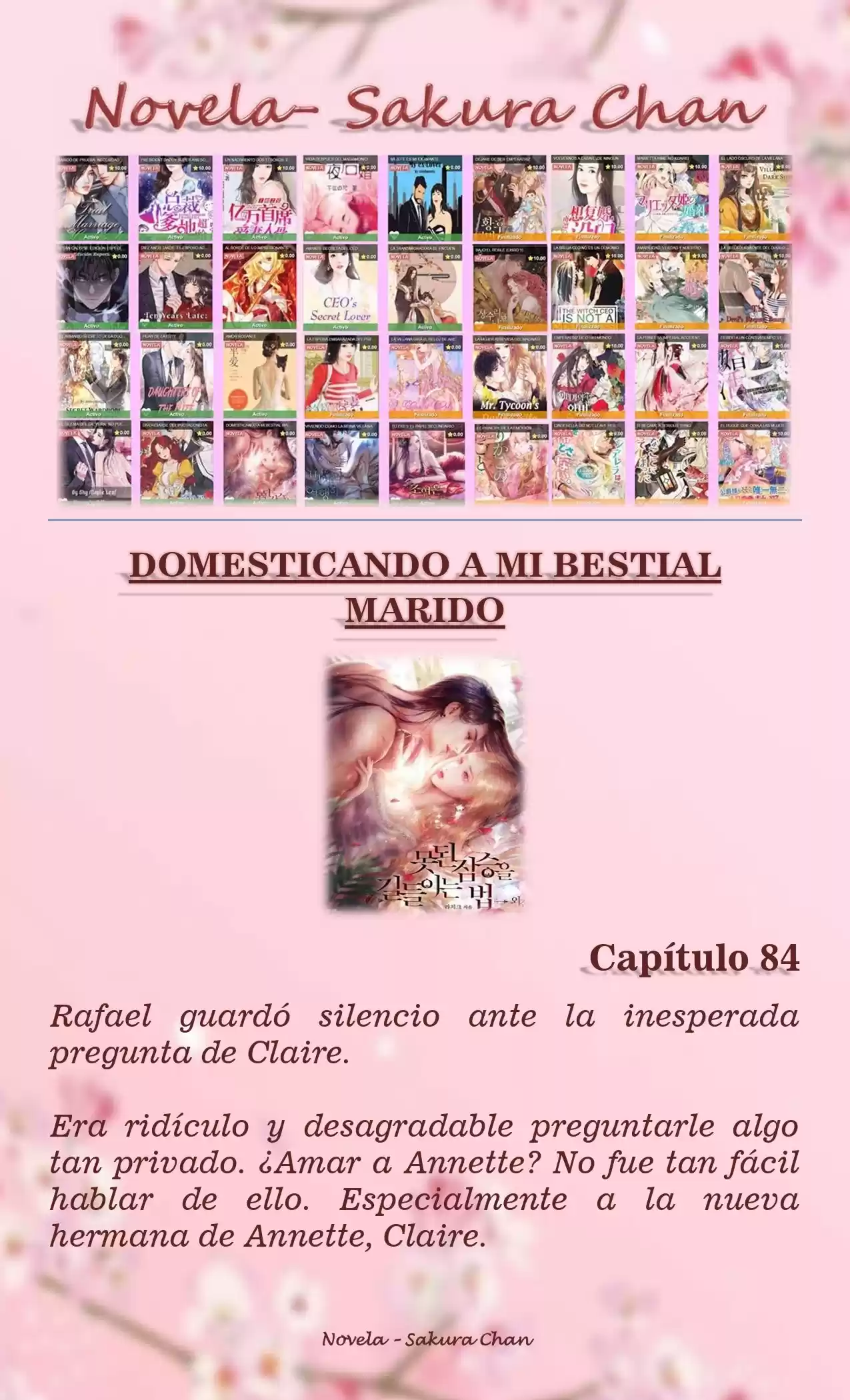 Cómo Domesticar A Mi Bestial Marido (Novela) - Capítulo 84 - Página 1 - LectorTMOo