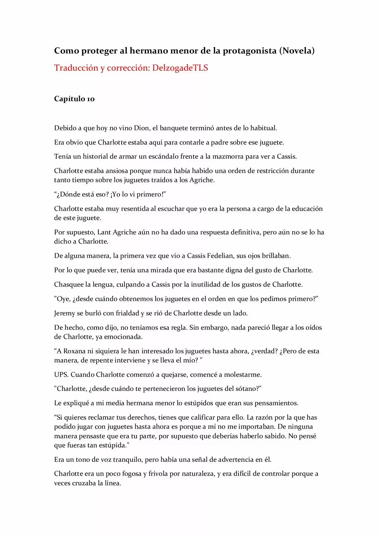 Cómo Proteger Al Hermano Mayor De La Protagonista (Novela) - Capítulo 10 - Página 2 - LectorTMOo