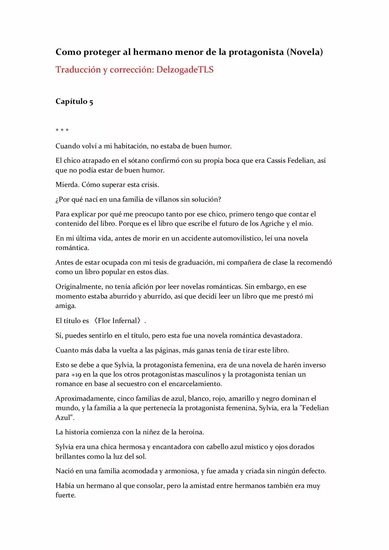 Cómo Proteger Al Hermano Mayor De La Protagonista (Novela) - Capítulo 5 - Página 2 - LectorTMOo