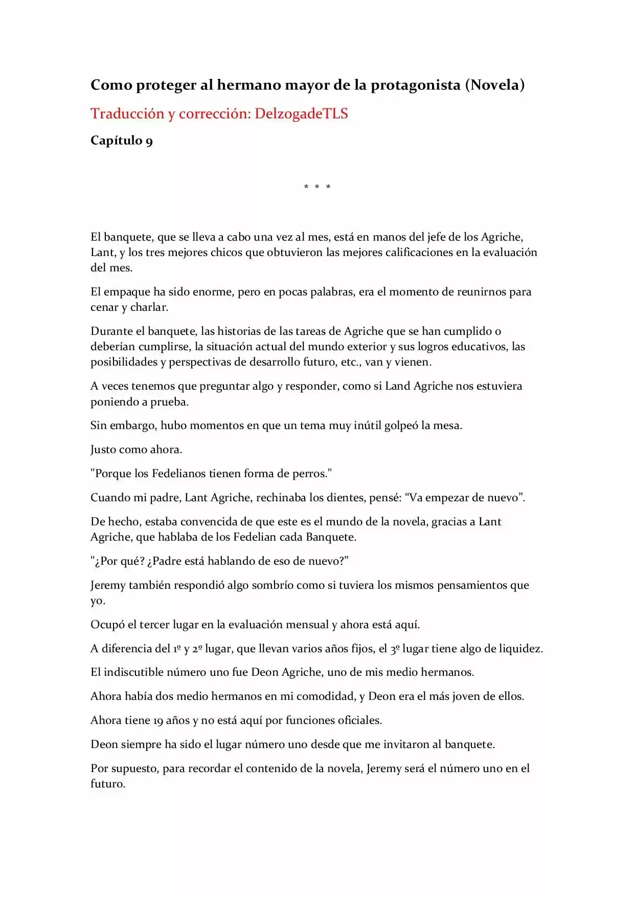 Cómo Proteger Al Hermano Mayor De La Protagonista (Novela) - Capítulo 9 - Página 2 - LectorTMOo