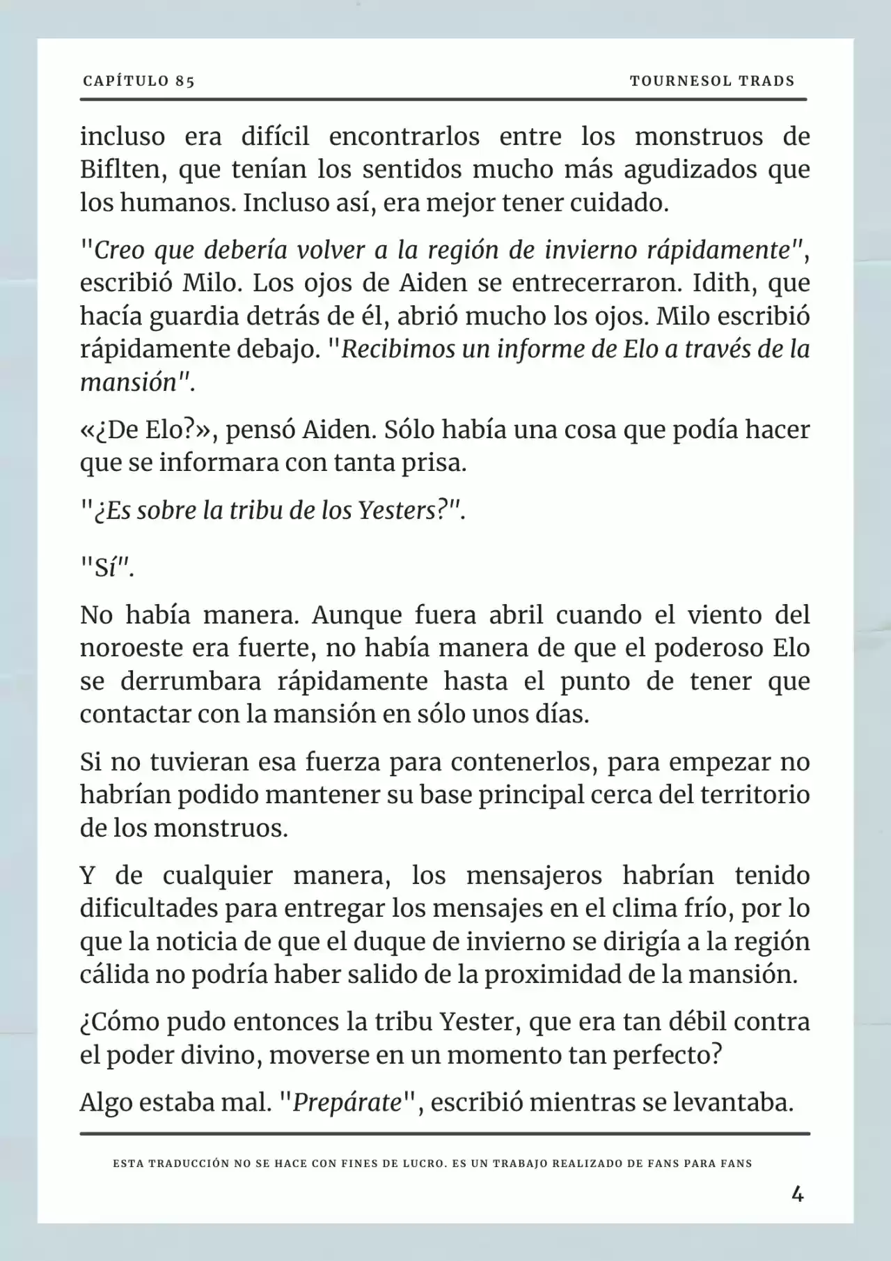 Cómo Sobrevivir Como Esposa Del Duque Monstruo (Novela) - Capítulo 85 - Página 5 - LectorTMOo