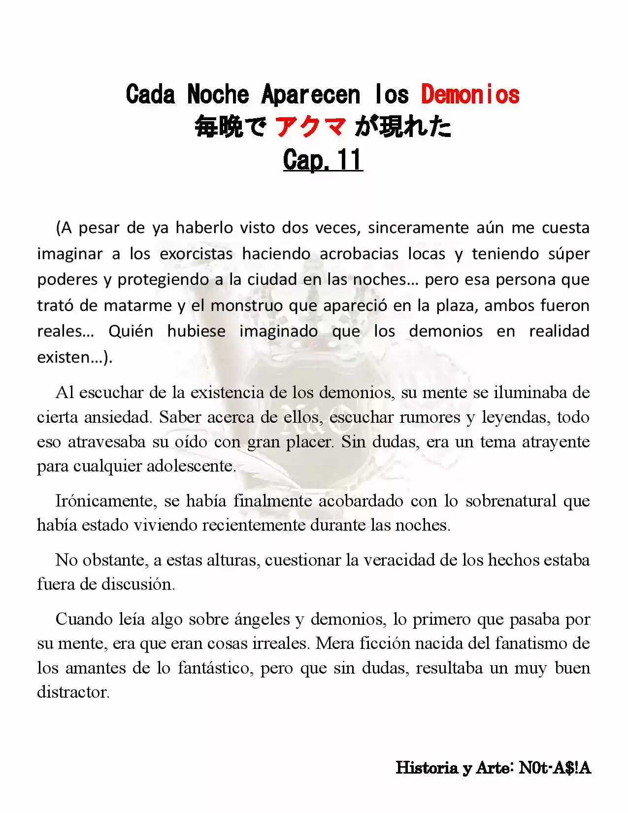 Cada Noche Aparecen Los Demonios (Novela) - Capítulo 11 - Página 2 - LectorTMOo