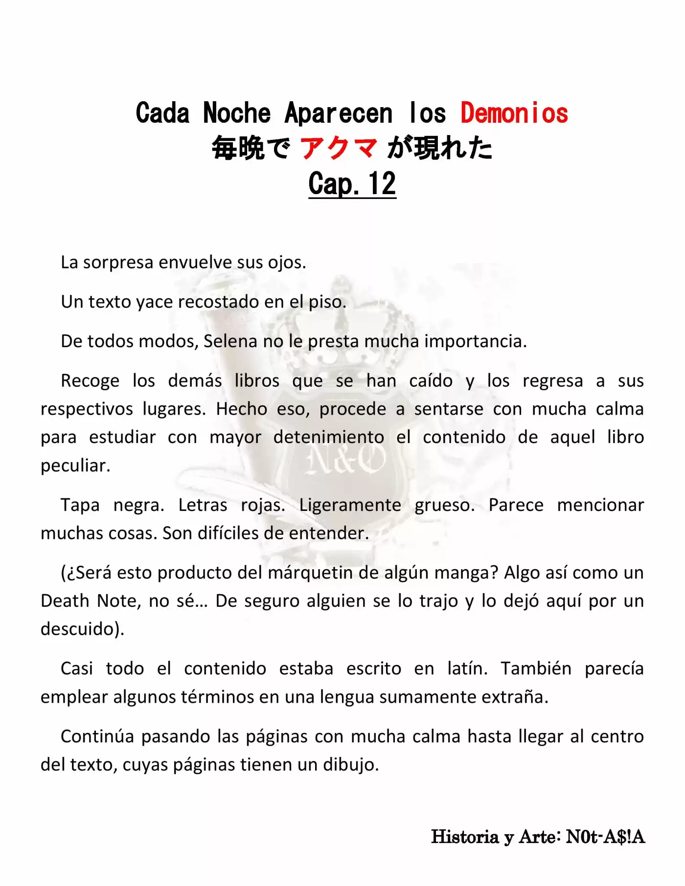 Cada Noche Aparecen Los Demonios (Novela) - Capítulo 12 - Página 2 - LectorTMOo