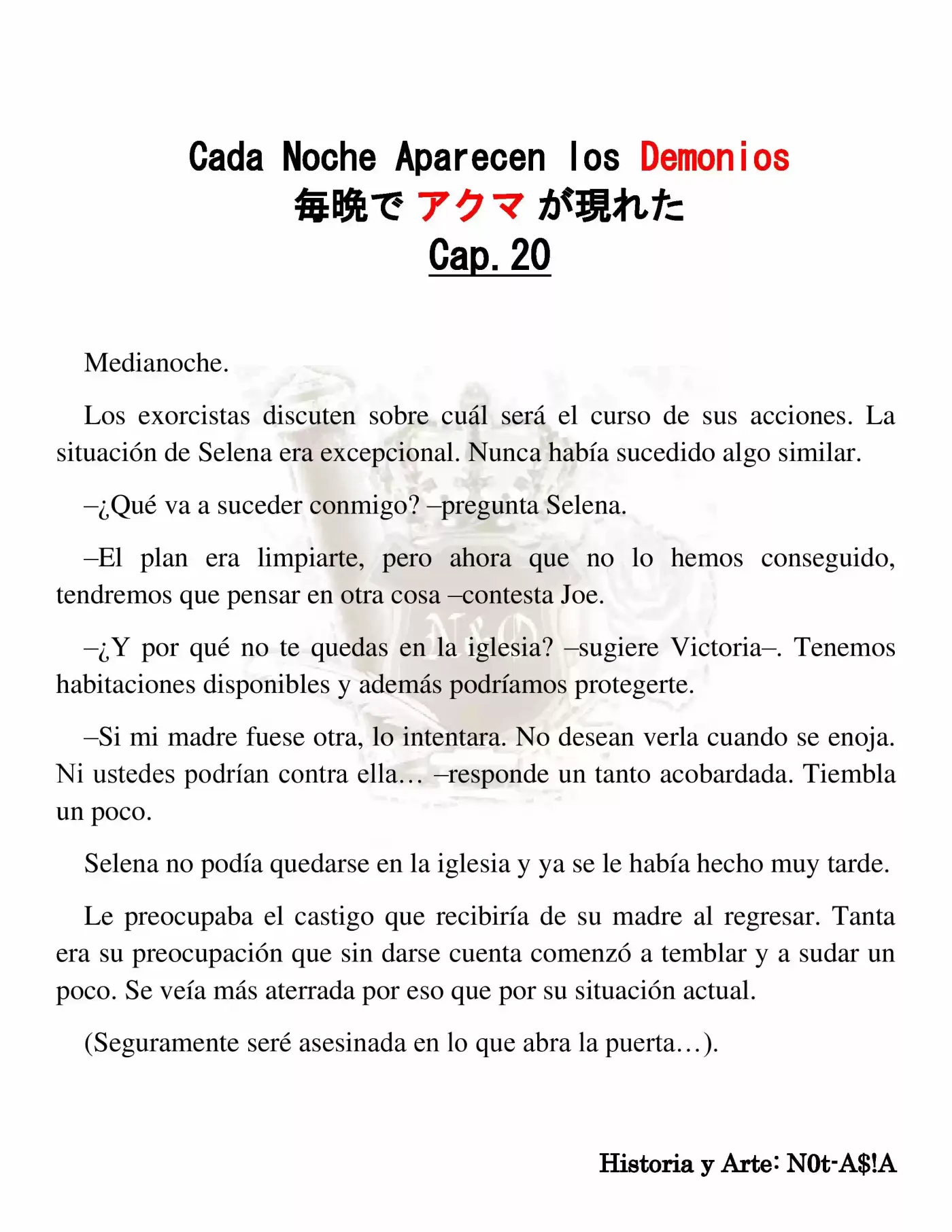 Cada Noche Aparecen Los Demonios (Novela) - Capítulo 20 - Página 4 - LectorTMOo