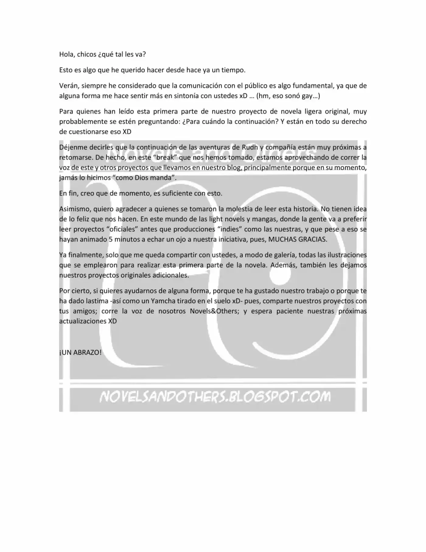 Cada Noche Aparecen Los Demonios (Novela) - Capítulo 26.5 - Página 1 - LectorTMOo