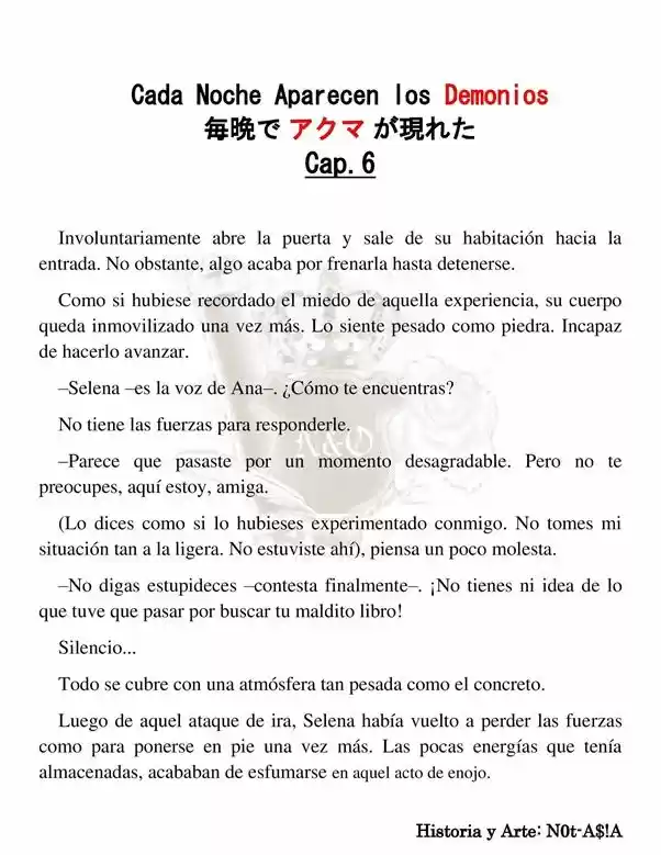 Cada Noche Aparecen Los Demonios (Novela) - Capítulo 6 - Página 2 - LectorTMOo