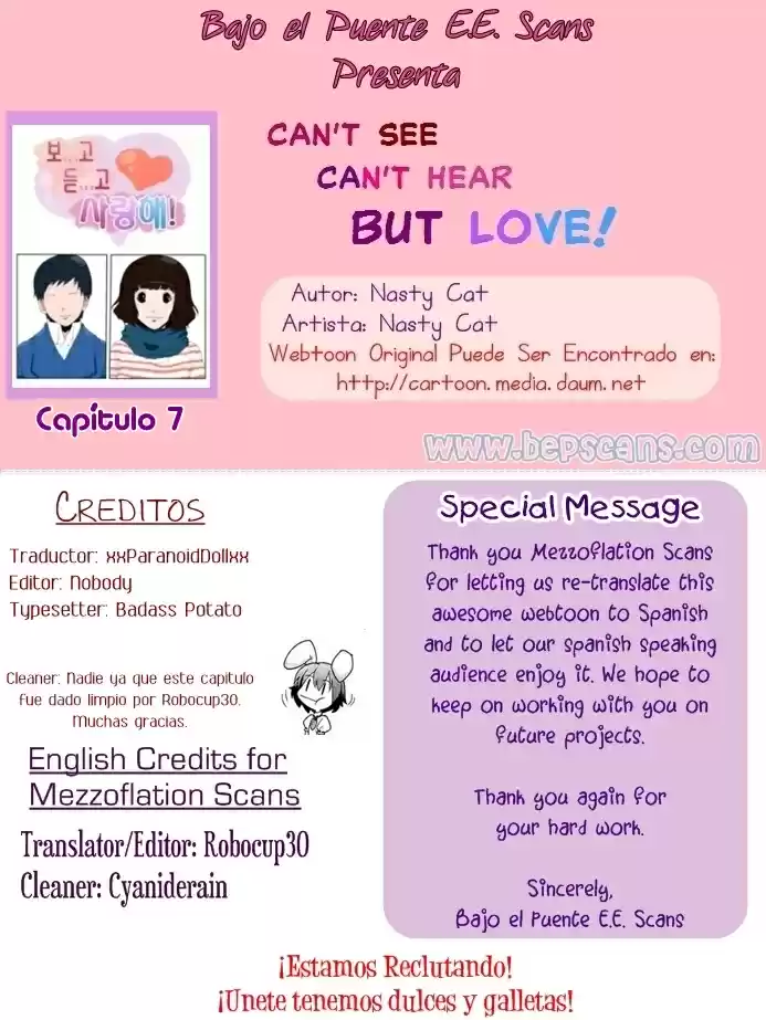 Can't See Can't Hear But Love - Capítulo 7 - Página 1 - LectorTMOo