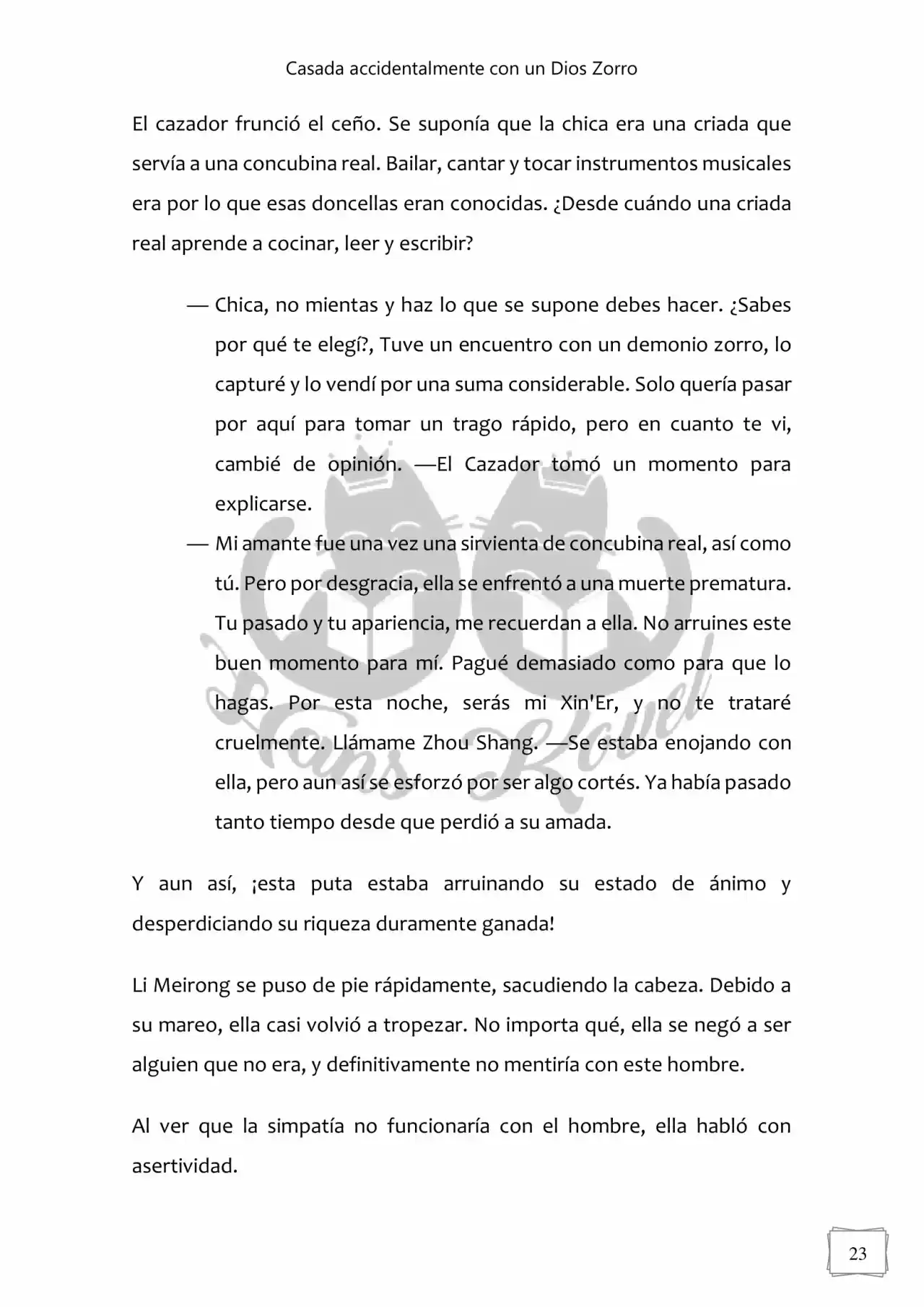 Casada Accidentalmente Con Un Dios Zorro (Novela) - Capítulo 4 - Página 7 - LectorTMOo