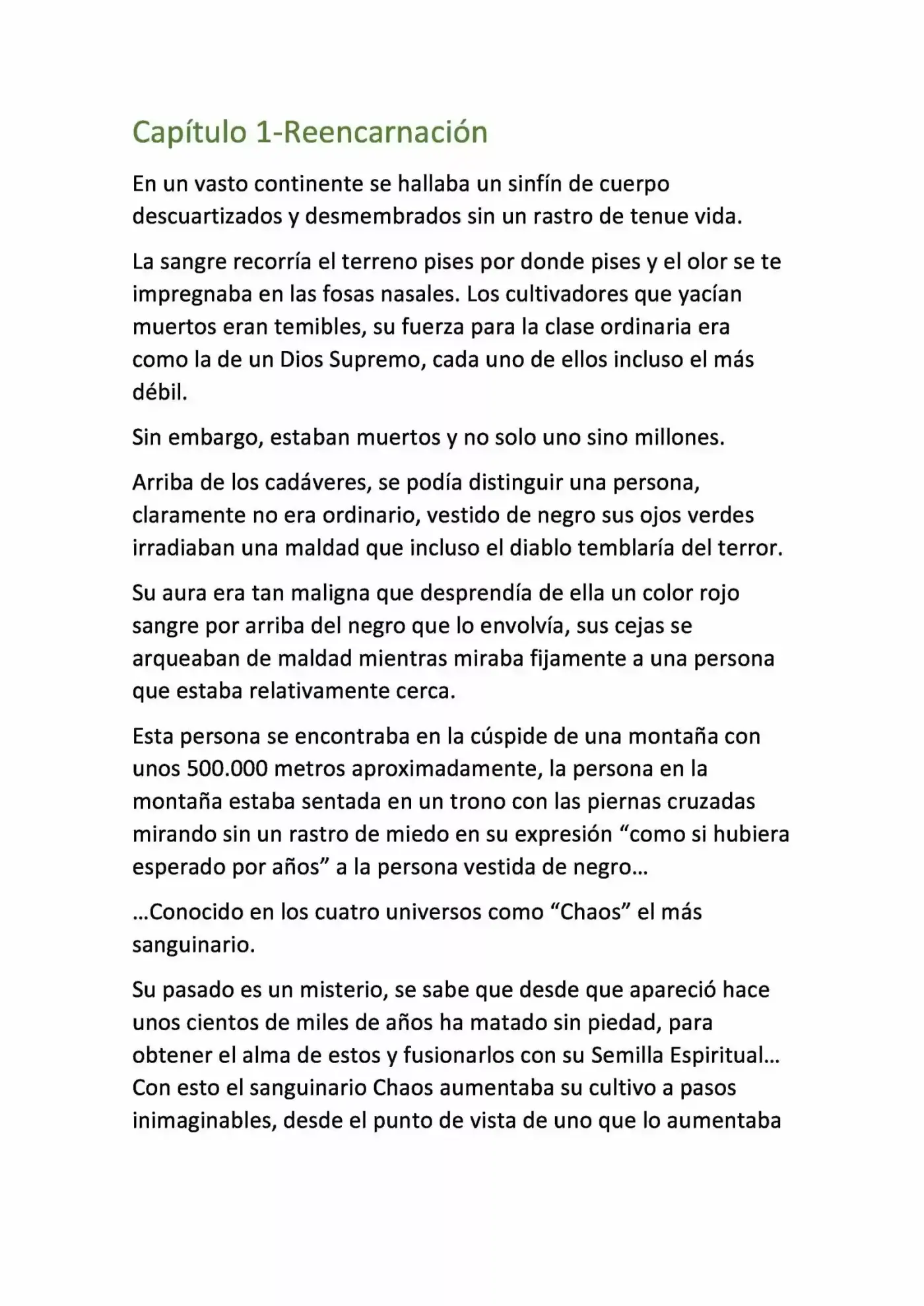 Chaos (Novela) - Capítulo 1 - Página 1 - LectorTMOo