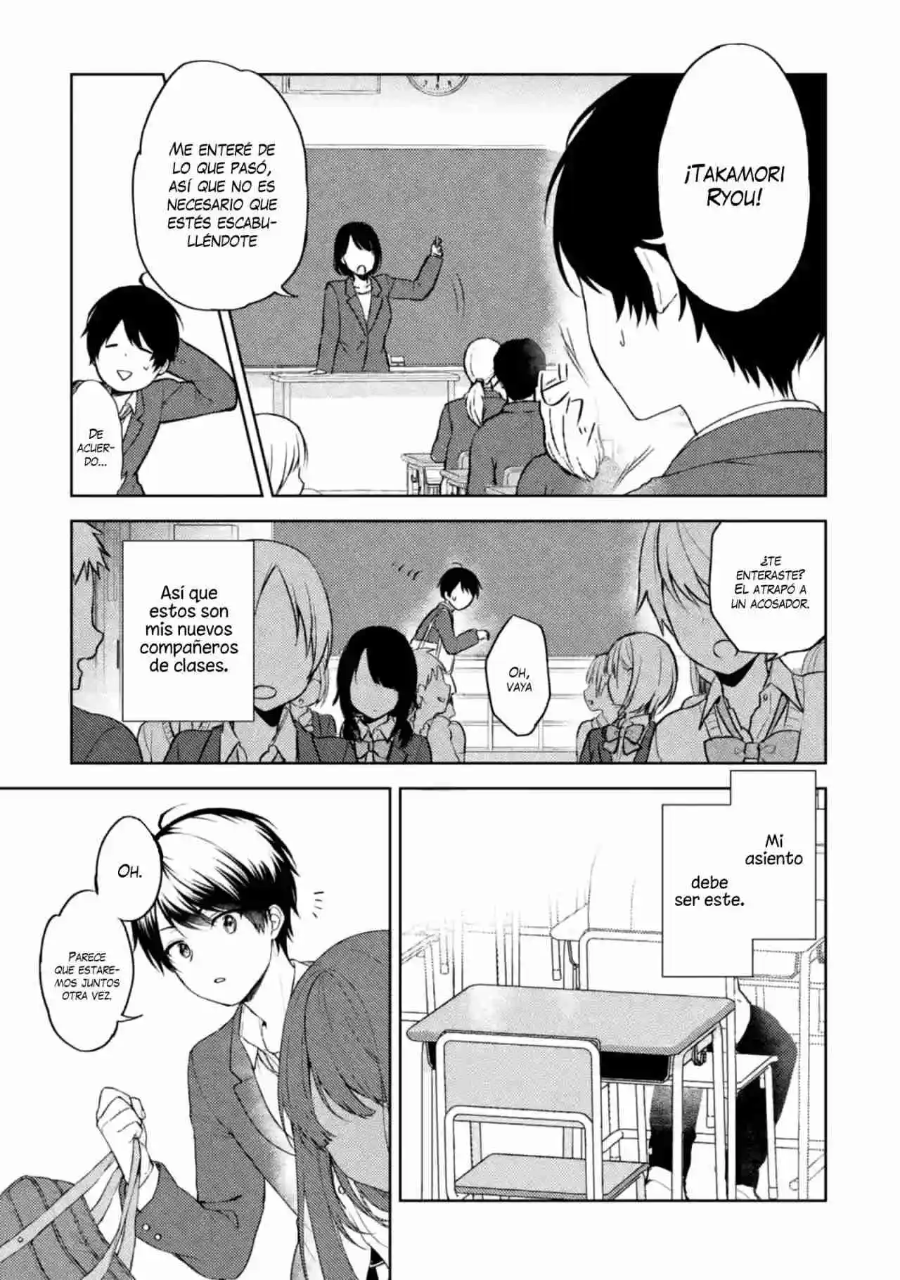 Chikan Saresou Ni Natteiru S-kyuu Bishoujo Wo Tasuketara Tonari No Seki No Osananajimi Datta capítulo 1 página 13