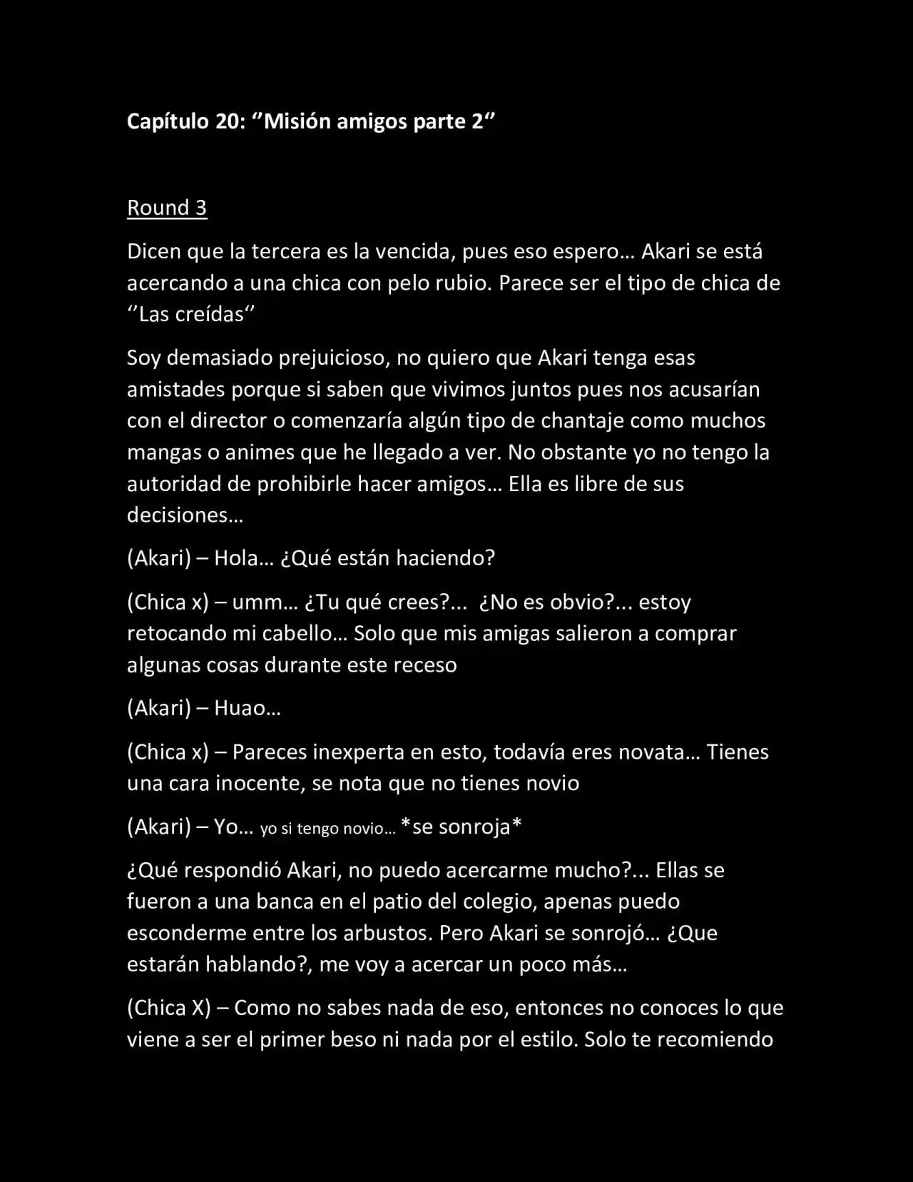 CONVIVIENDO COMO RESPONSABLE (Novela) - Capítulo 20 - Página 1 - LectorTMOo