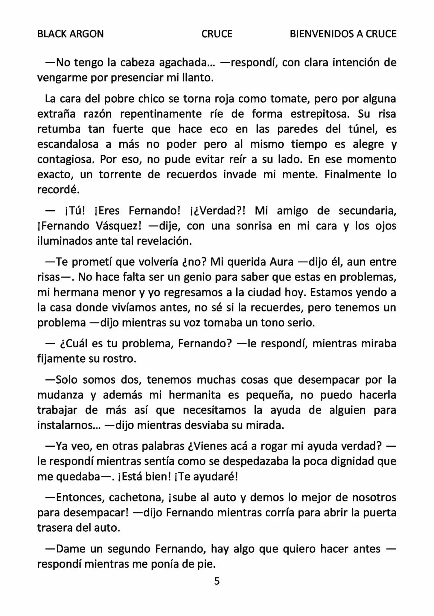 CRUCE (Novela) - Capítulo 1 - Página 5 - LectorTMOo