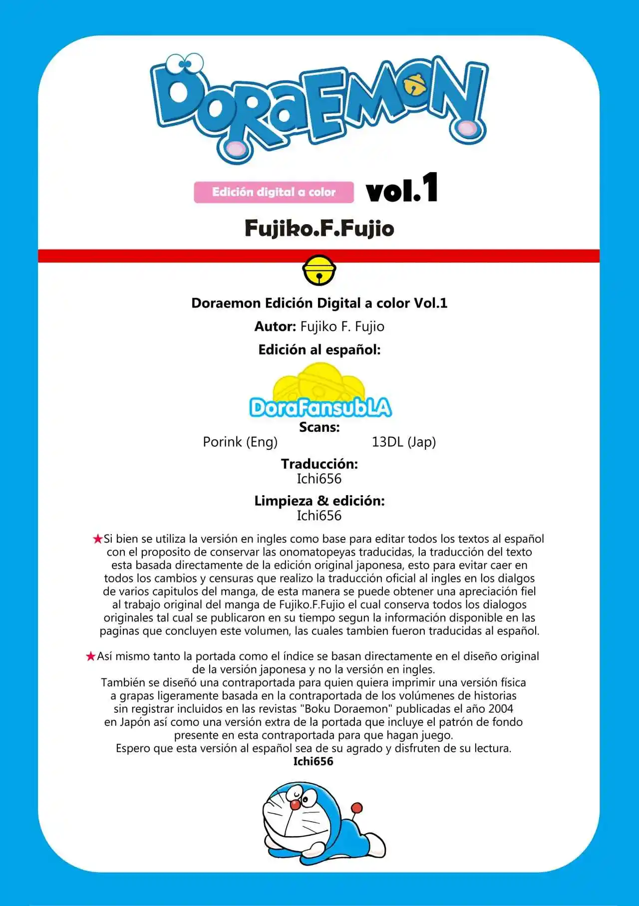 Doraemon Digital Color Edition - Capítulo 1 - Página 3 - LectorTMOo