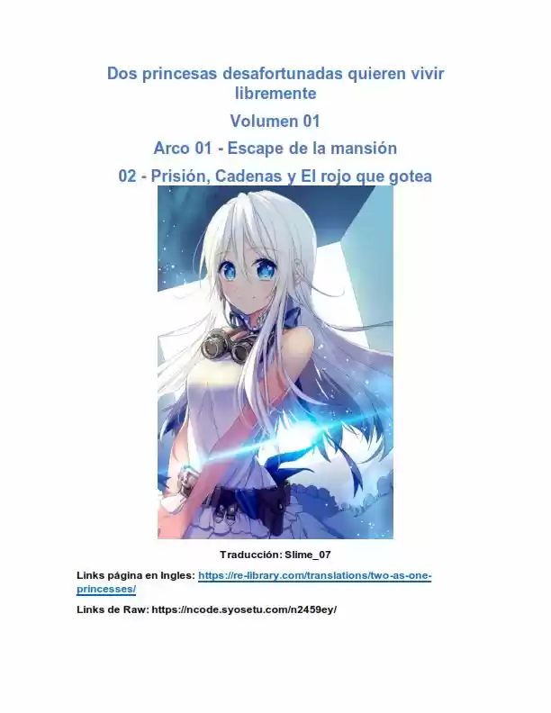Dos Princesas Desafortunadas Quieren Vivir Libremente (Novela) - Capítulo 2 - Página 1 - LectorTMOo