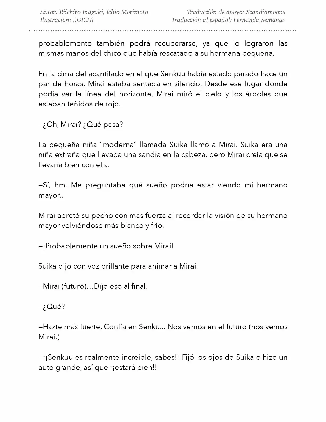 Dr. STONE: Koe Wa Mirai E Mukete (Novela) - Capítulo 1 - Página 69 - LectorTMOo