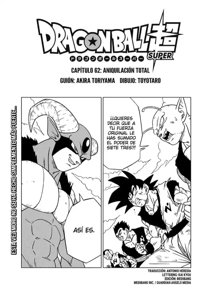 Dragon Ball Super - Capítulo 62 - Página 1 - LectorTMOo