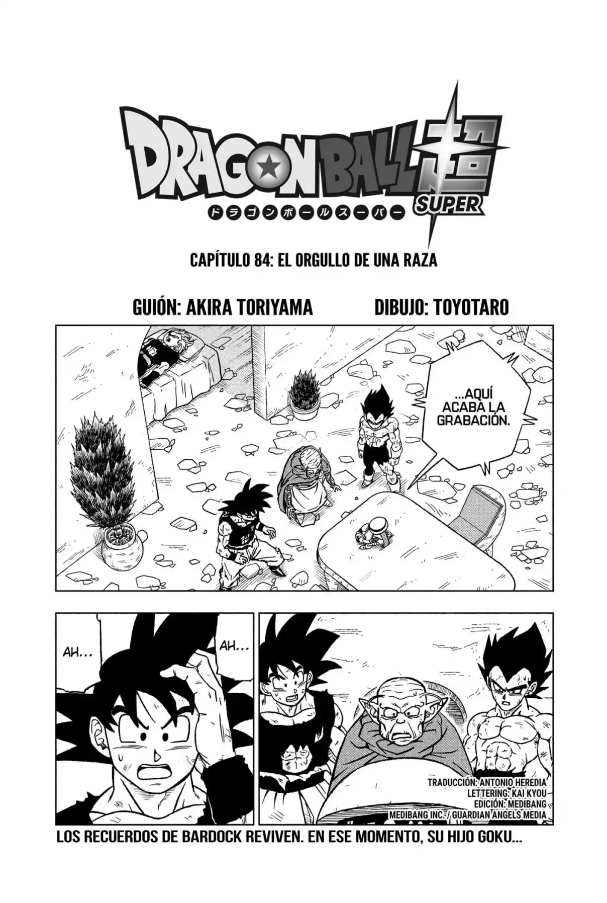 Dragon Ball Super - Capítulo 84 - Página 1 - LectorTMOo