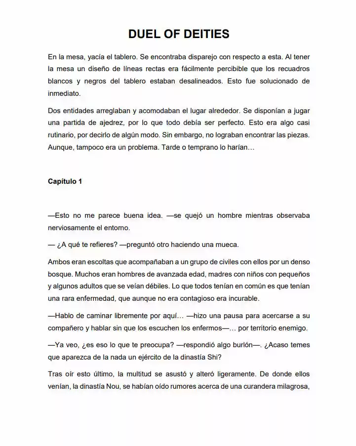 Duelo De Deidades (Novela) - Capítulo 1 - Página 1 - LectorTMOo
