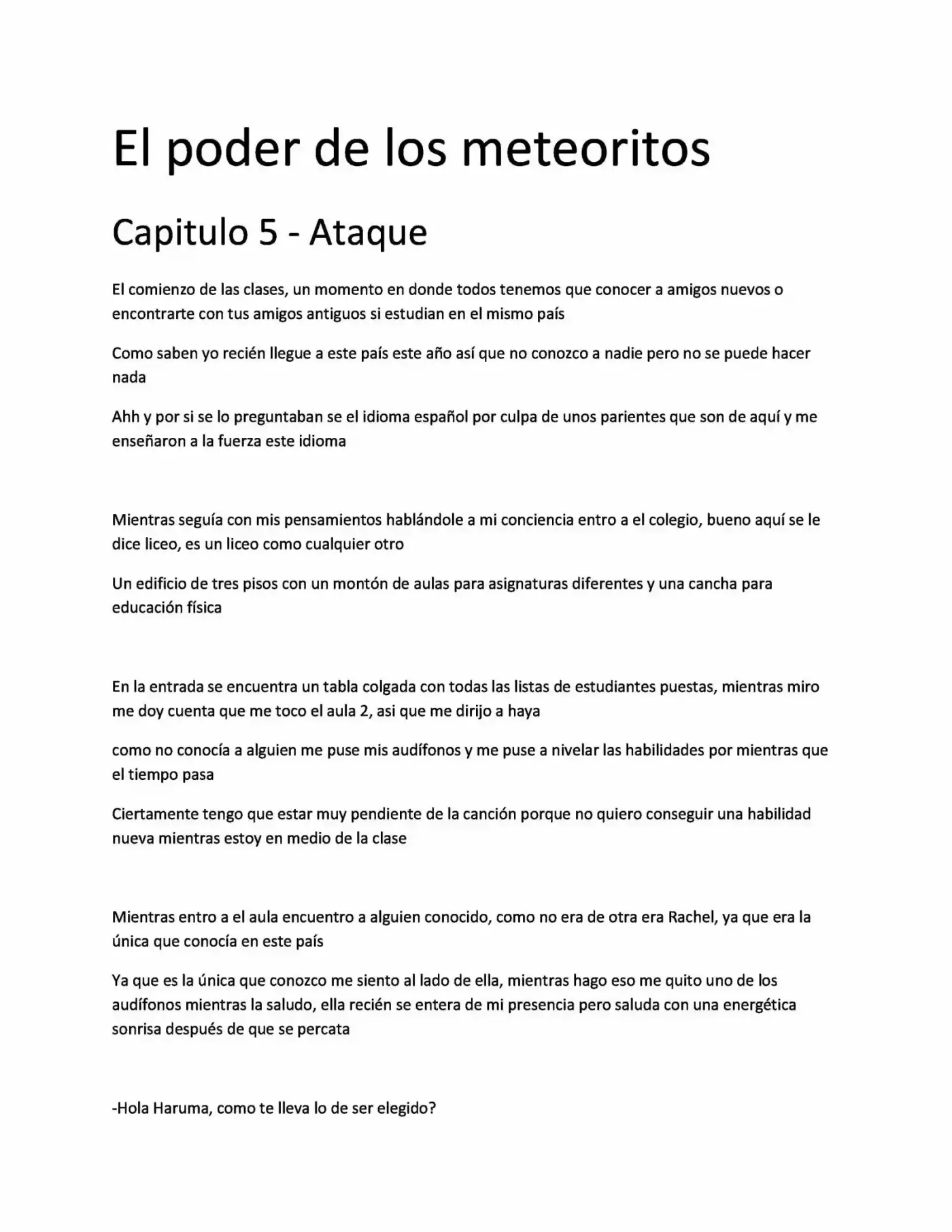 El Poder De Los Meteoritos (Novela) - Capítulo 5 - Página 1 - LectorTMOo