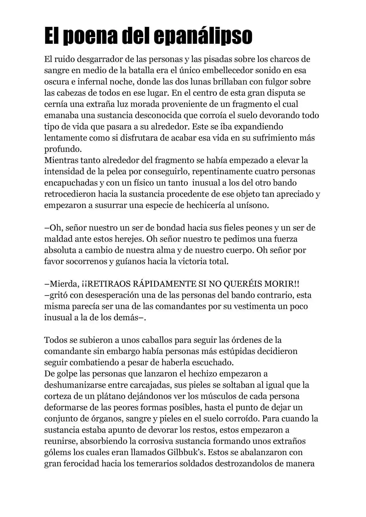 El Poena Del Epanálipso (Novela) - Capítulo - Página 2 - LectorTMOo