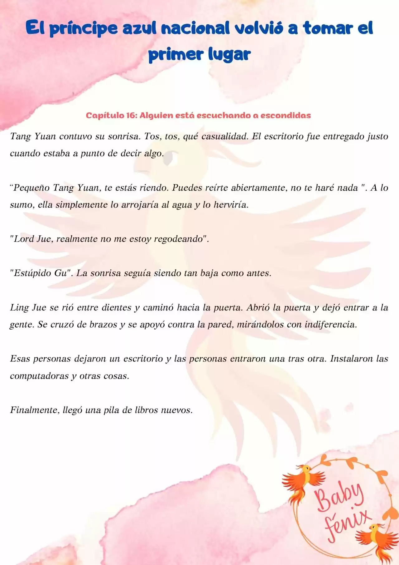 El Príncipe Azul Nacional Volvió A Tomar El Primer Lugar (Novela) - Capítulo 16 - Página 2 - LectorTMOo