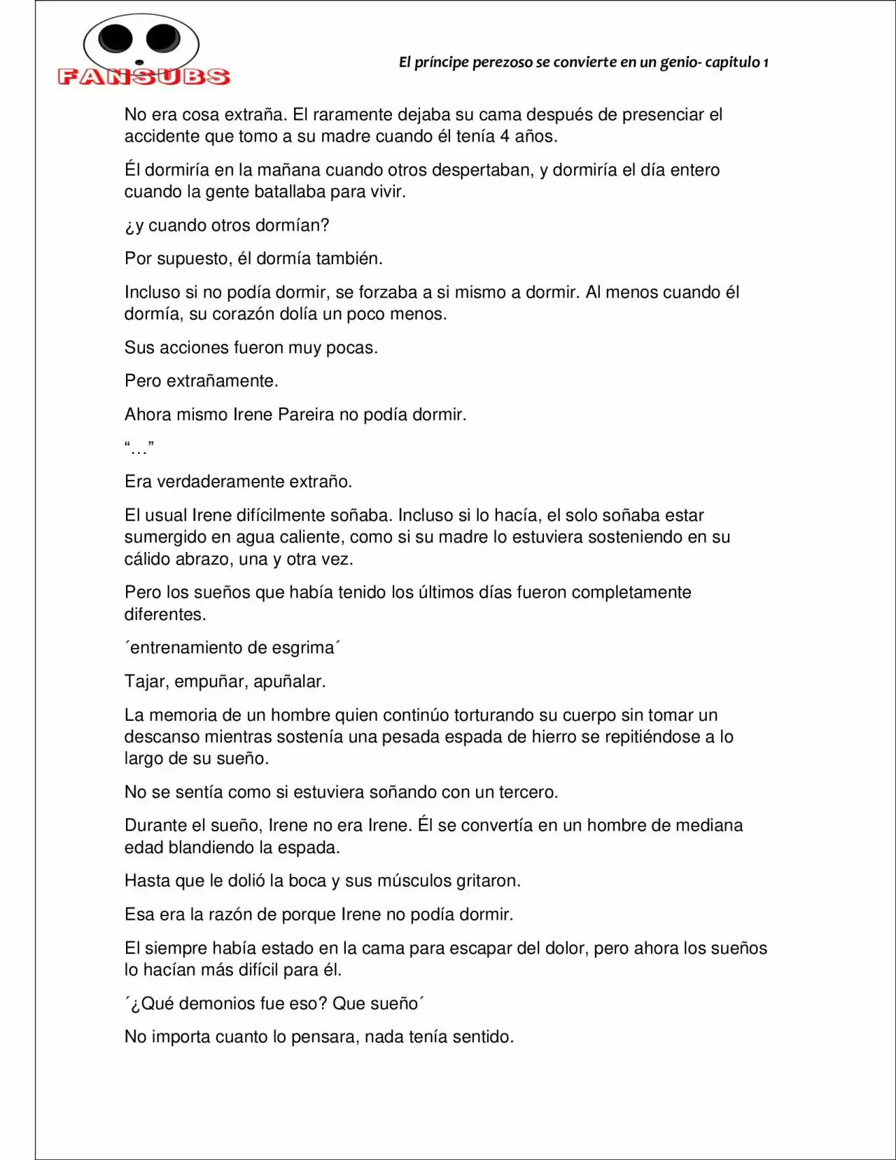 El Principe Perezoso Se Convierte En Un Genio (Novela) - Capítulo 1 - Página 4 - LectorTMOo