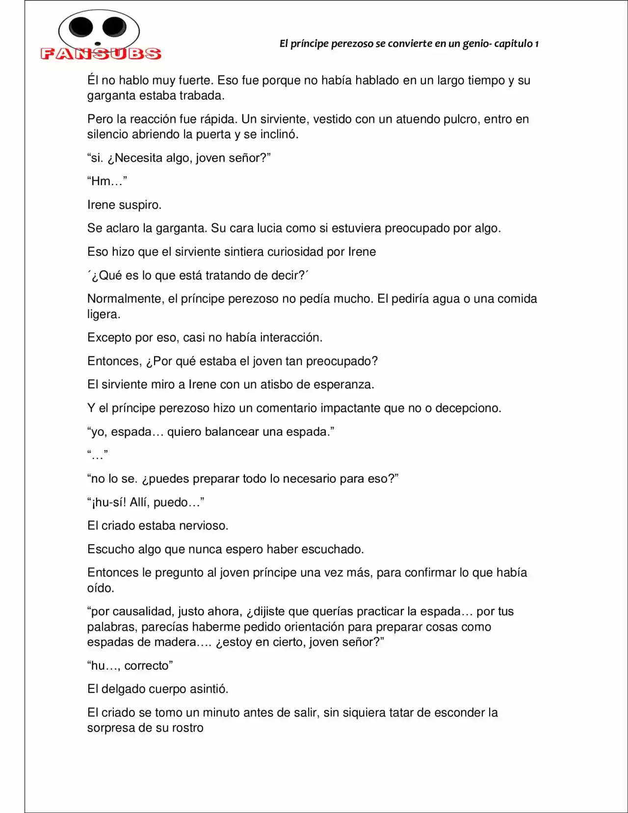 El Principe Perezoso Se Convierte En Un Genio (Novela) - Capítulo 1 - Página 6 - LectorTMOo