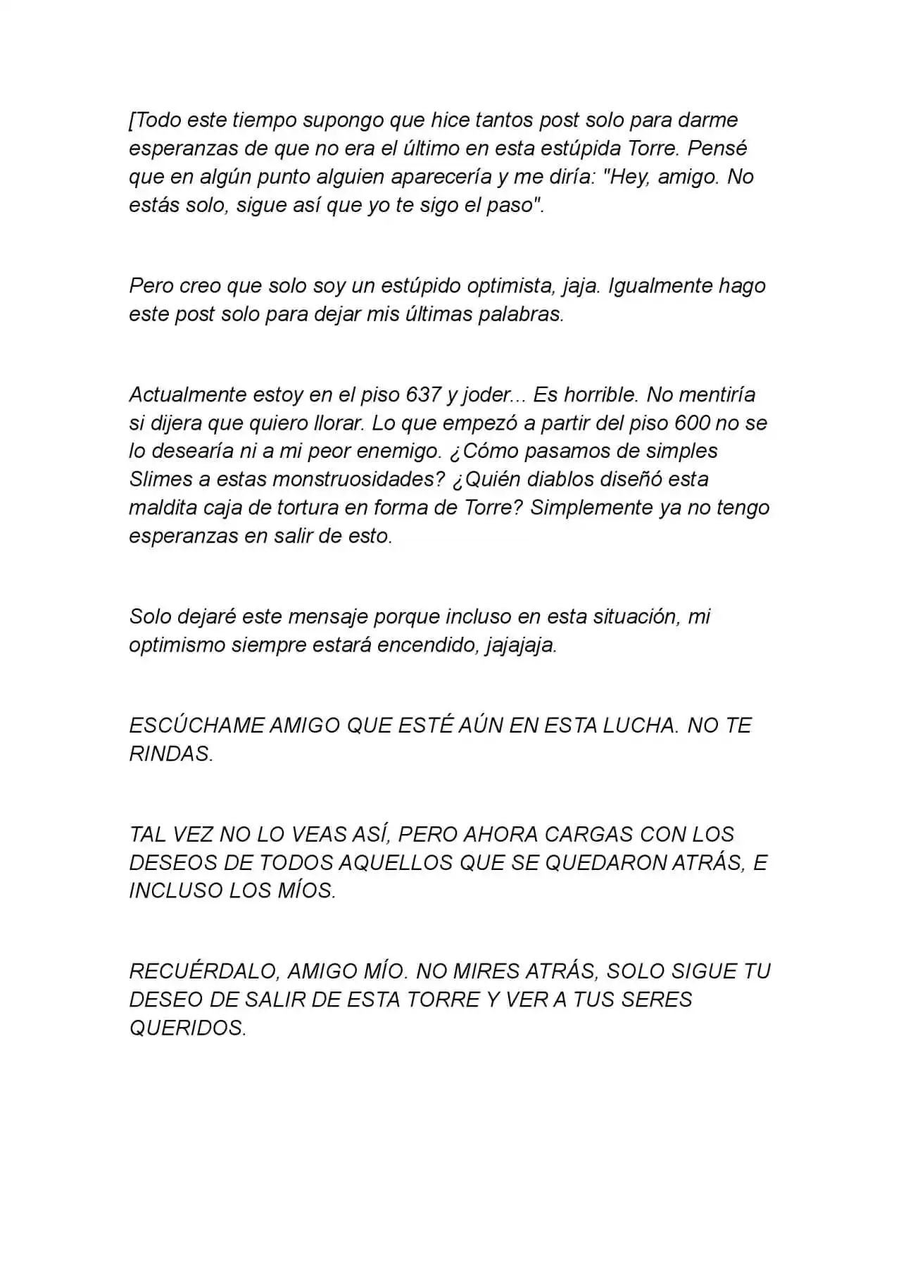 El Que Llegó Más Lejos En La Torre Por Fin Regresa. (Novela) - Capítulo 1 - Página 7 - LectorTMOo