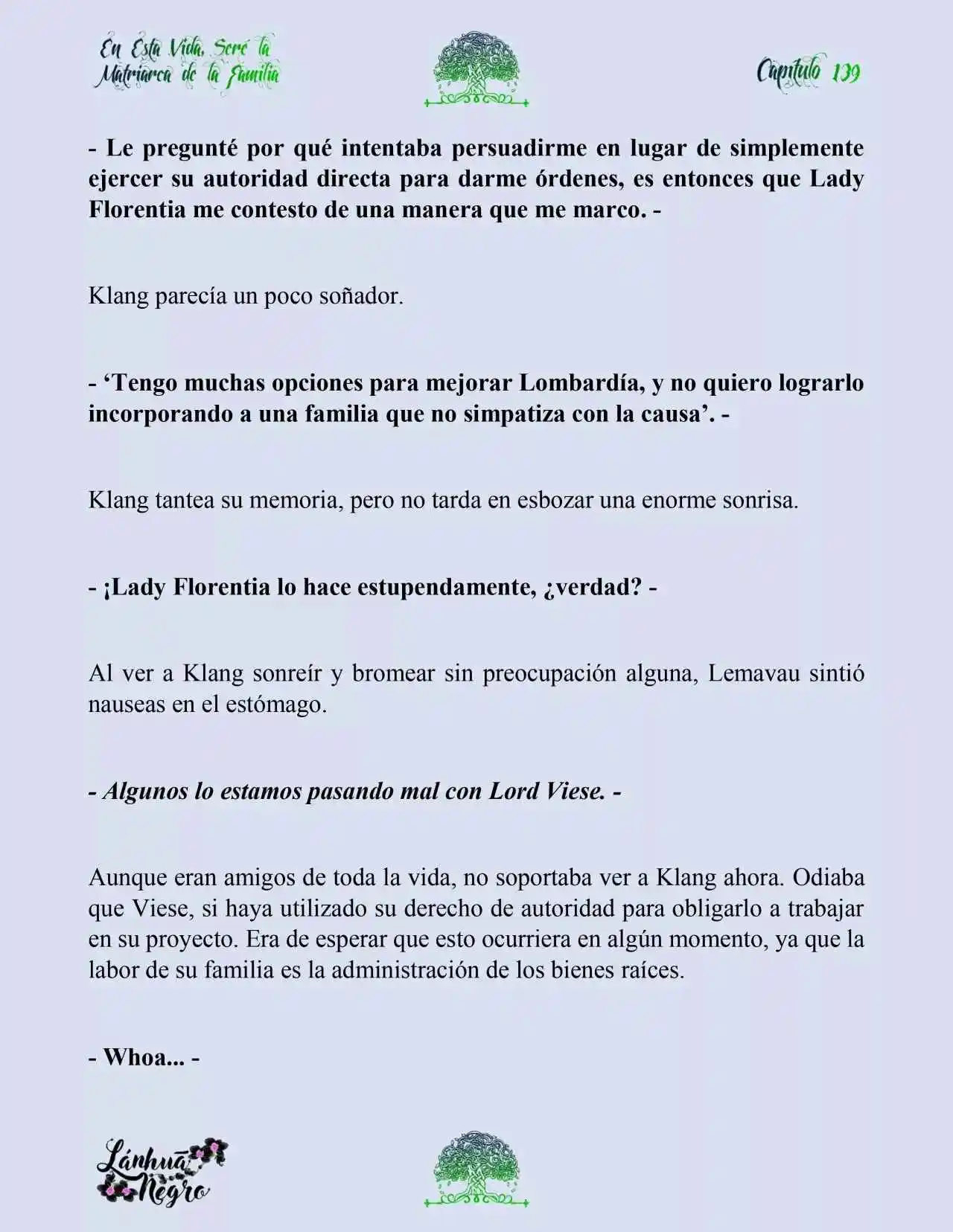 En Esta Vida Seré La Matriarca De Esta Familia (Novela) (Novela) - Capítulo 139 - Página 5 - LectorTMOo