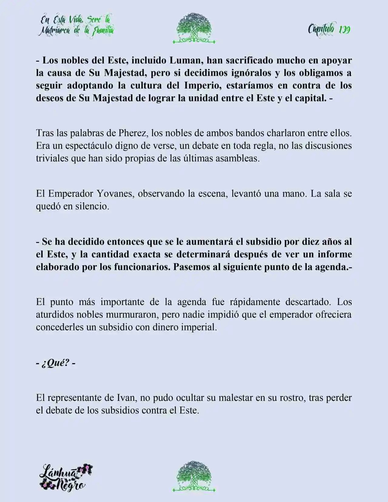 En Esta Vida Seré La Matriarca De Esta Familia (Novela) (Novela) - Capítulo 139 - Página 18 - LectorTMOo
