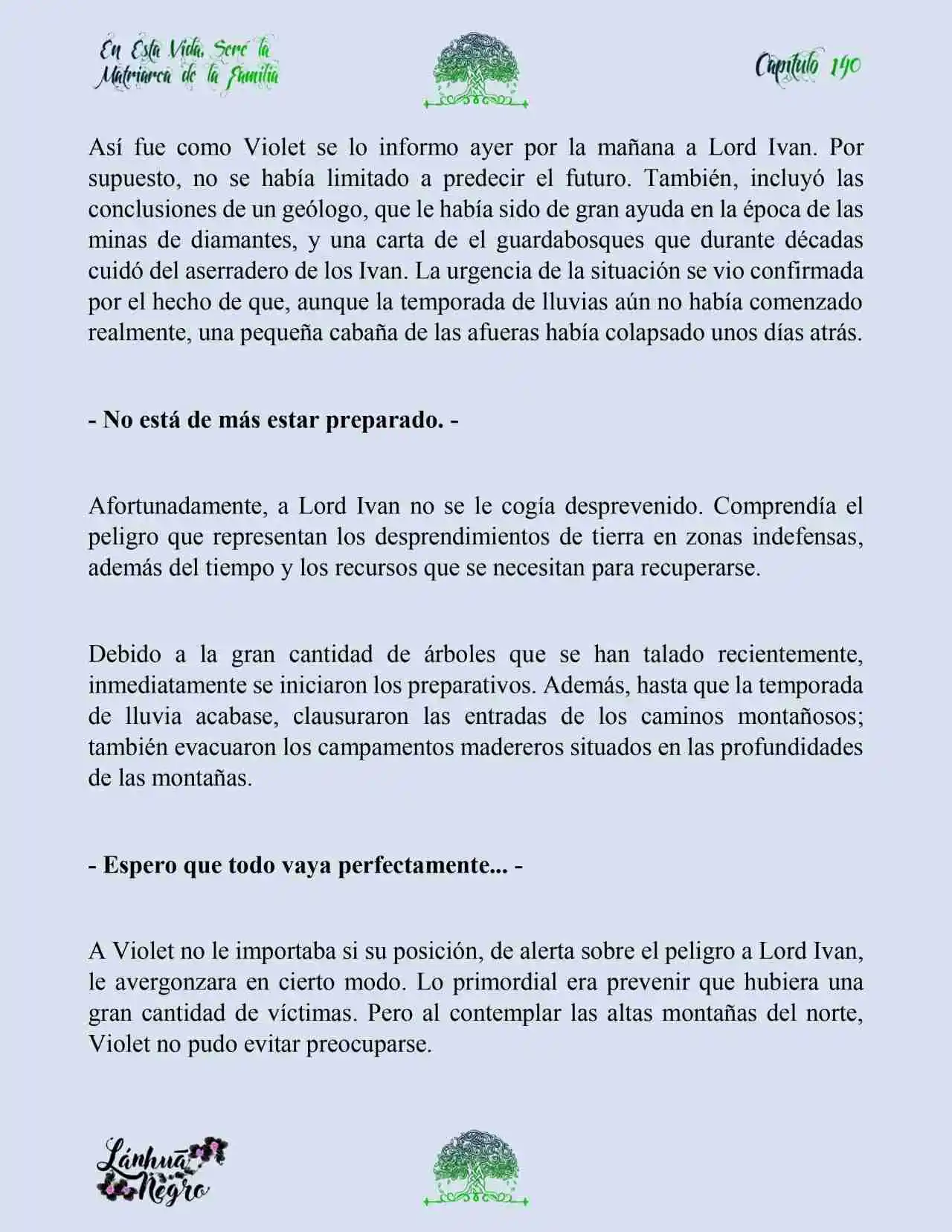 En Esta Vida Seré La Matriarca De Esta Familia (Novela) (Novela) - Capítulo 140 - Página 4 - LectorTMOo