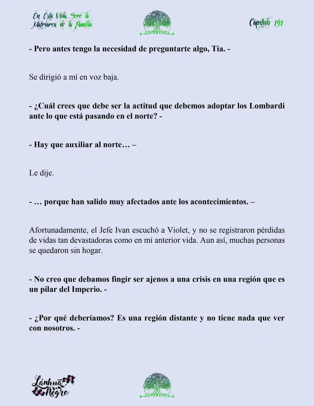 En Esta Vida Seré La Matriarca De Esta Familia (Novela) (Novela) - Capítulo 141 - Página 5 - LectorTMOo